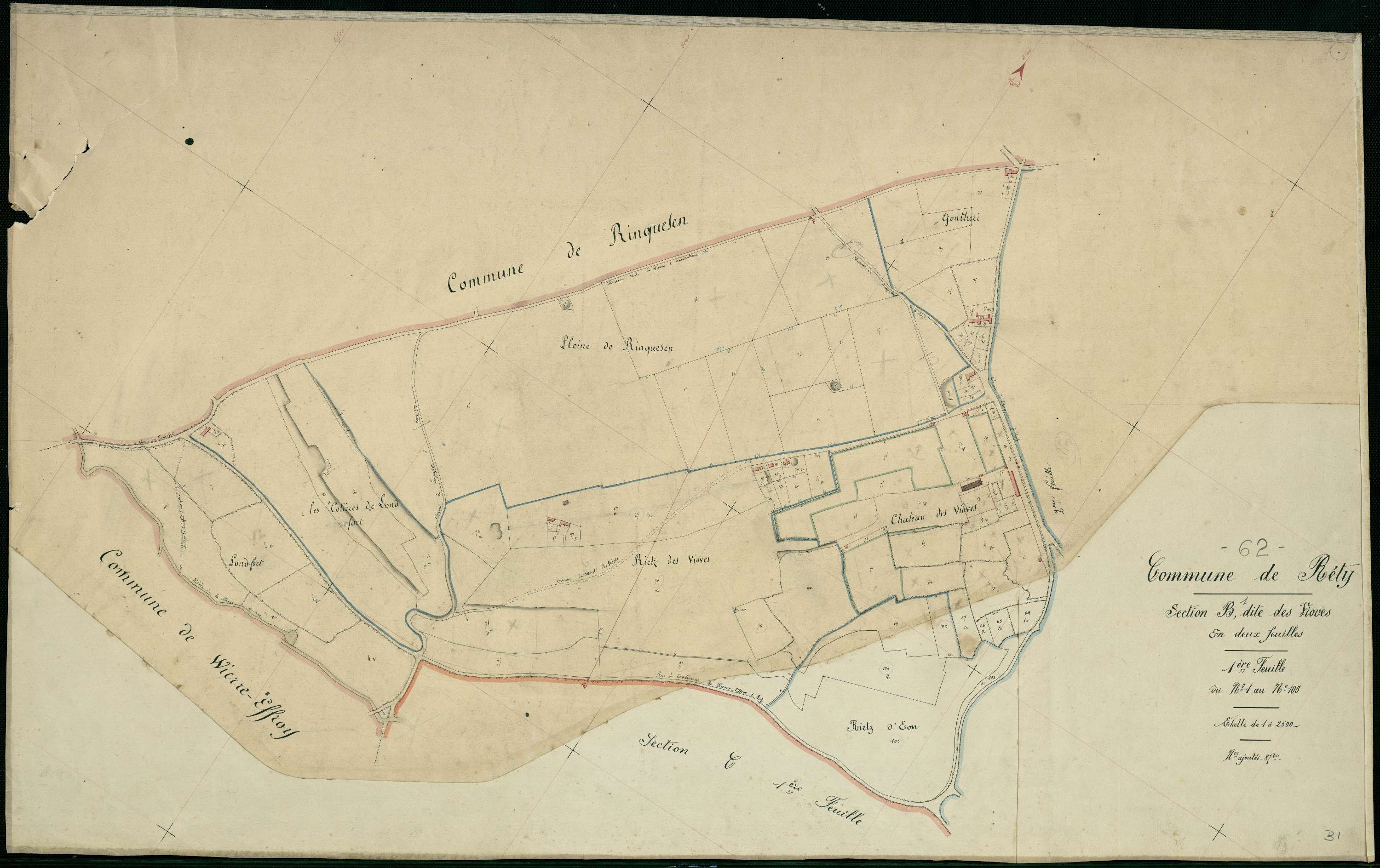 Rety - Section B, 1re feuille