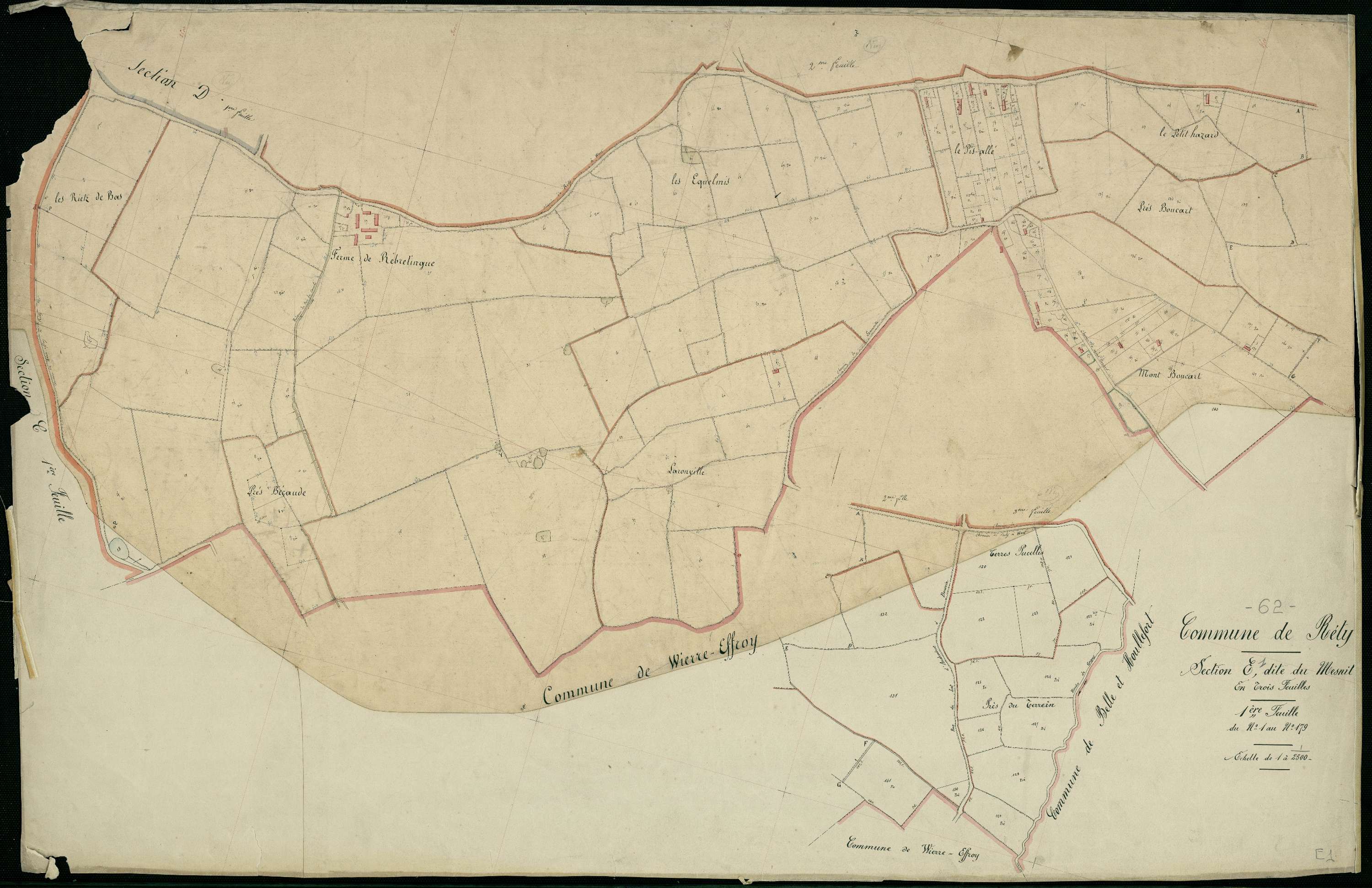 Rety - Section E, 1re feuille