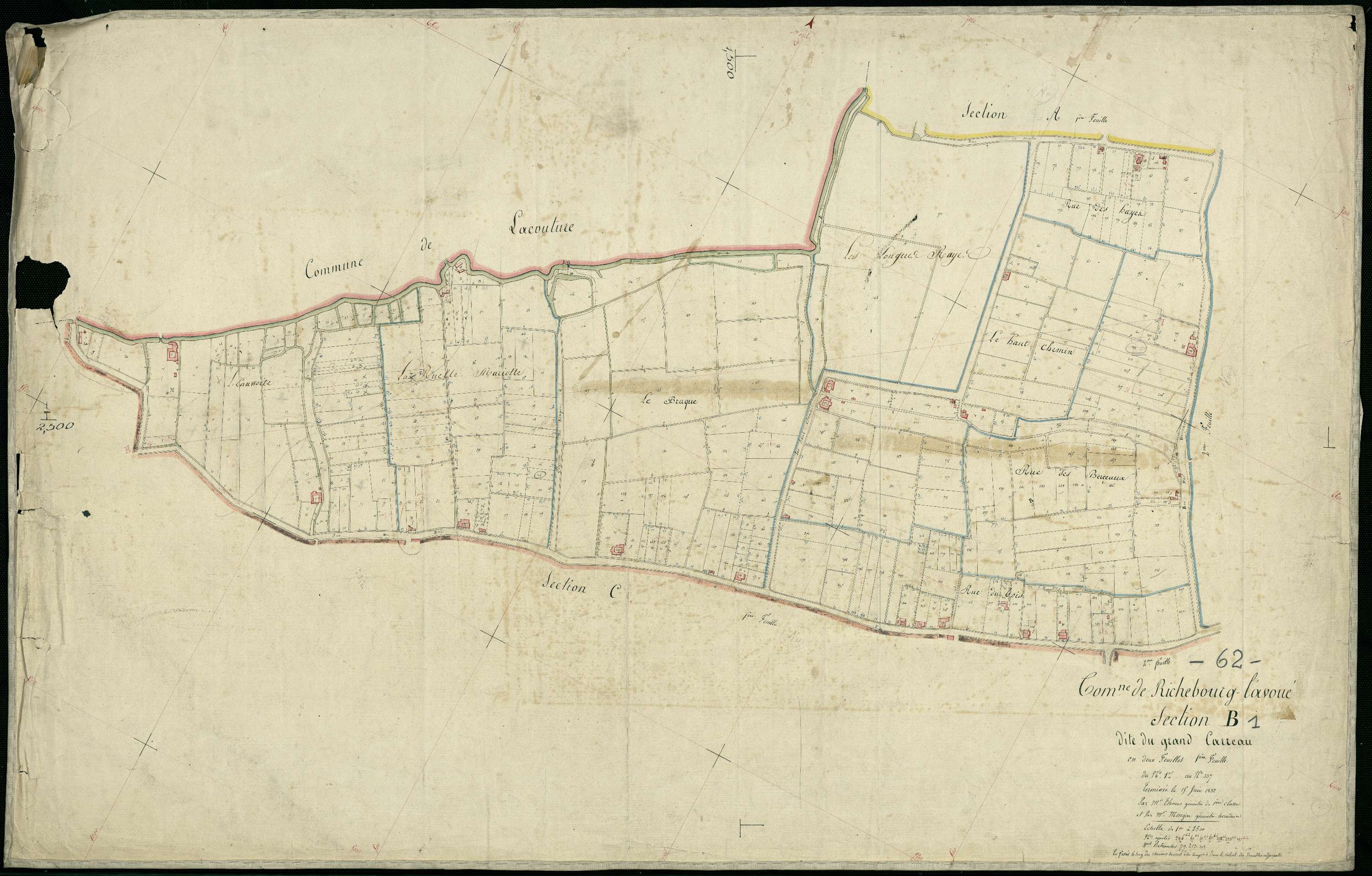 Richebourg - Section B, 1re feuille