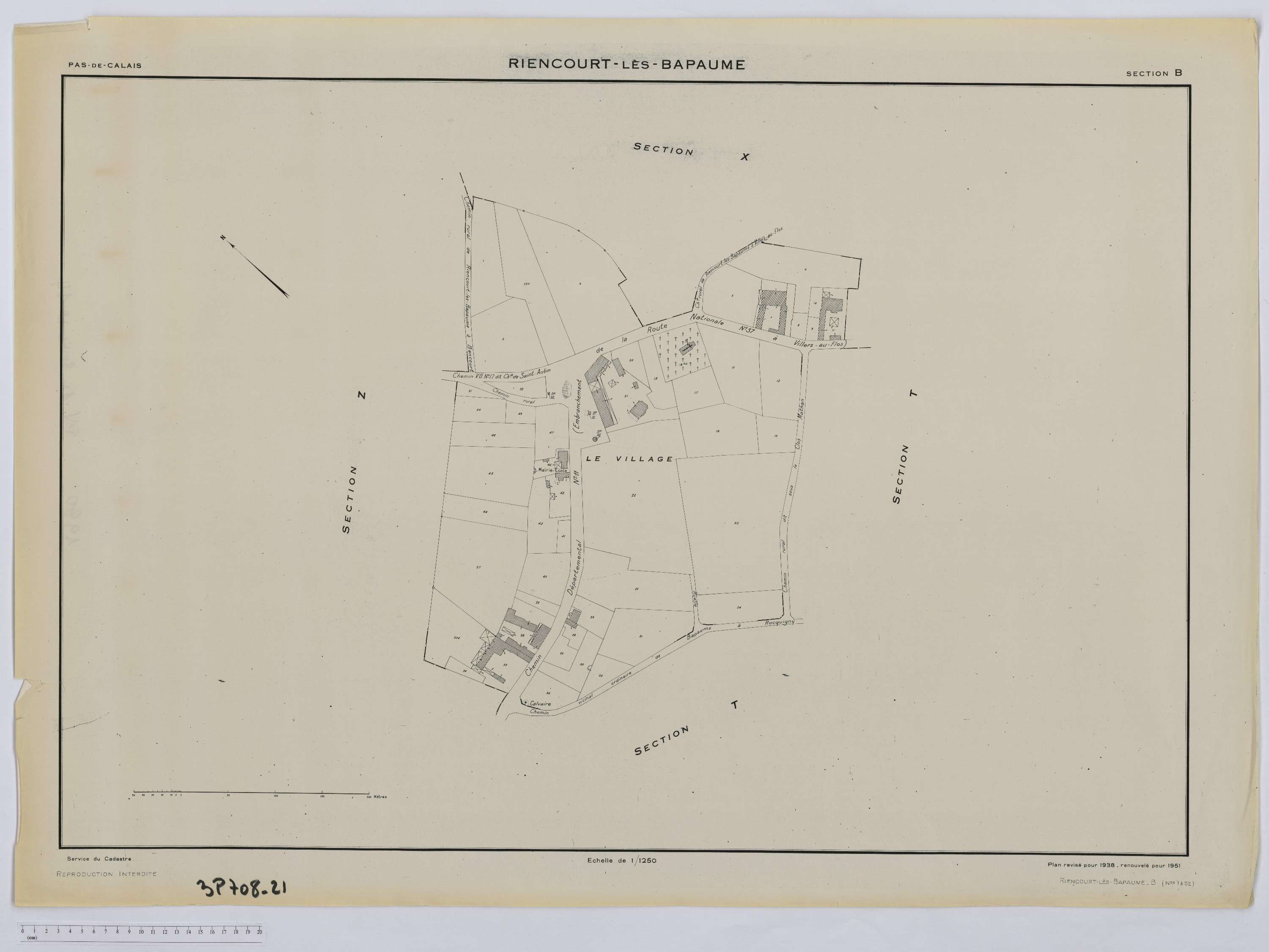 Riencourt-lès-Bapaume - Section B.
