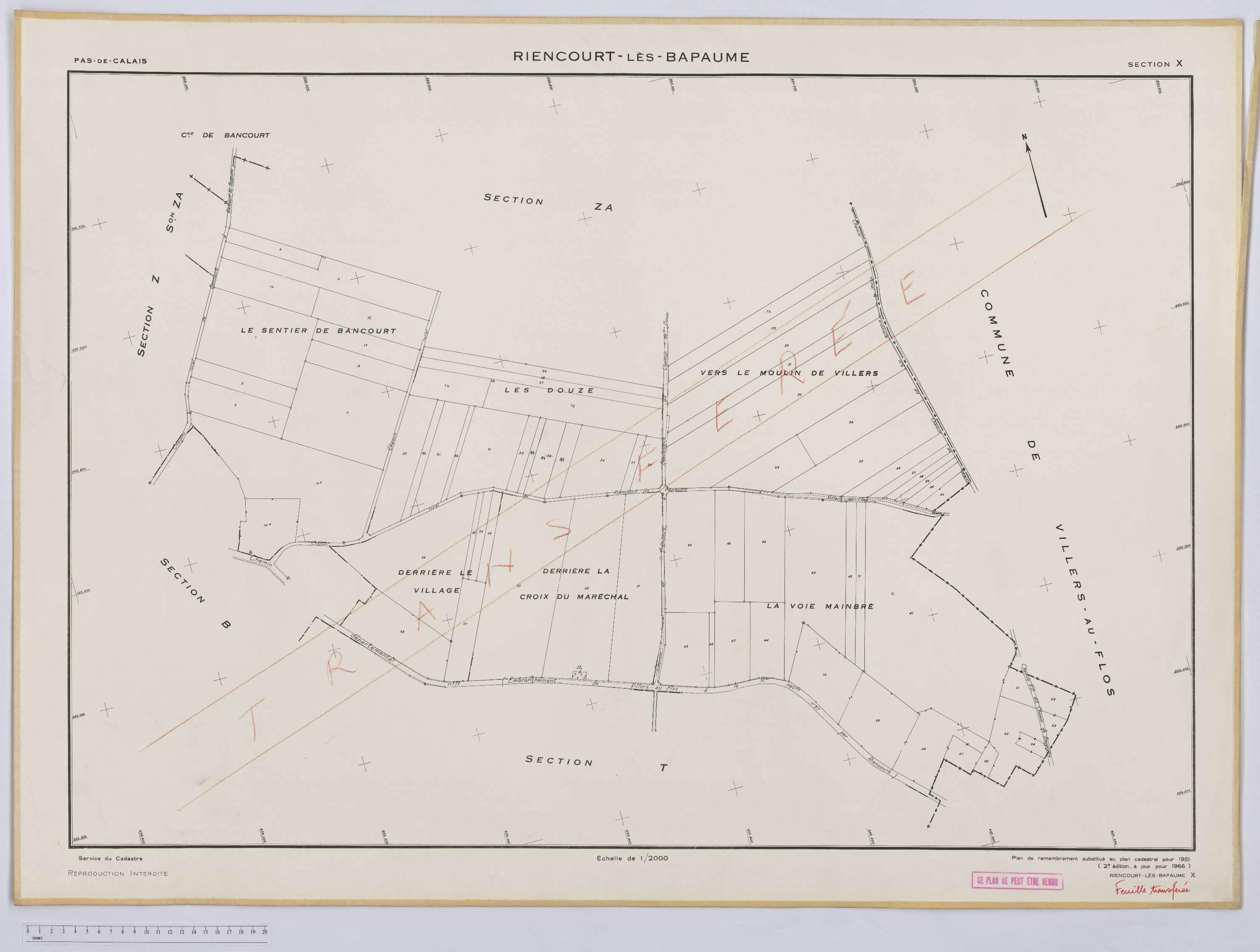 Riencourt-lès-Bapaume - Section X.