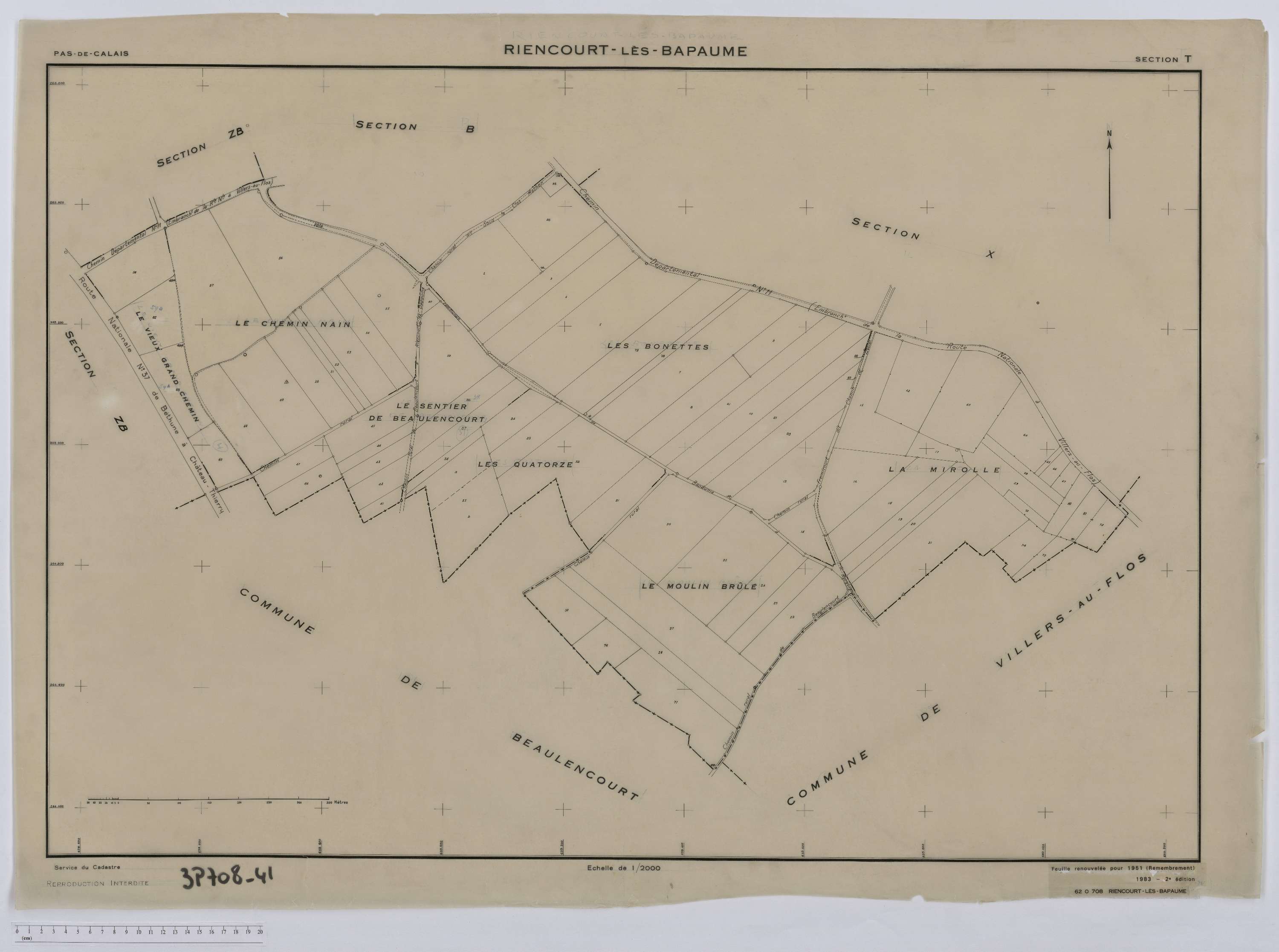 Riencourt-lès-Bapaume - Section T .