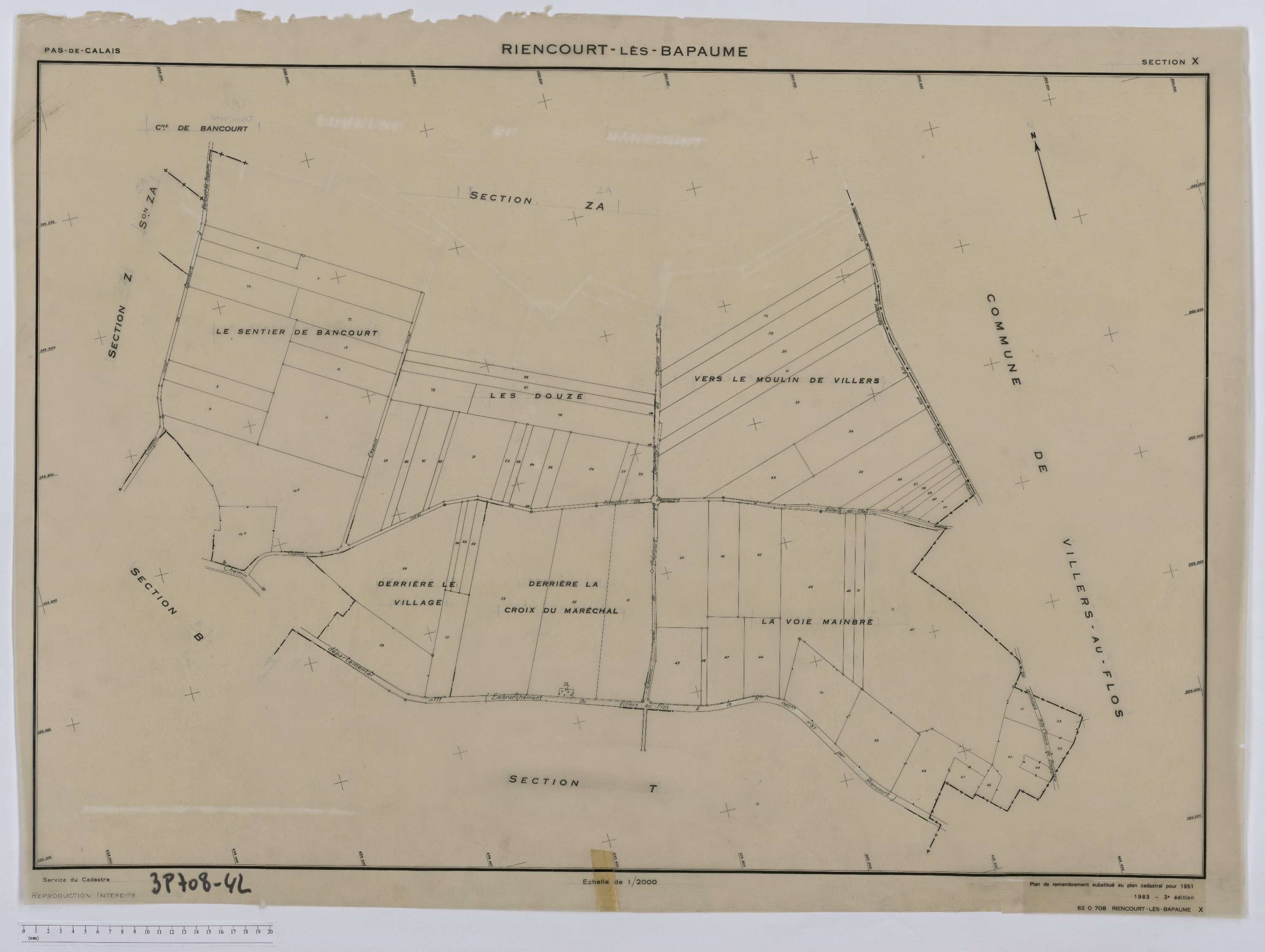 Riencourt-lès-Bapaume - Section X.