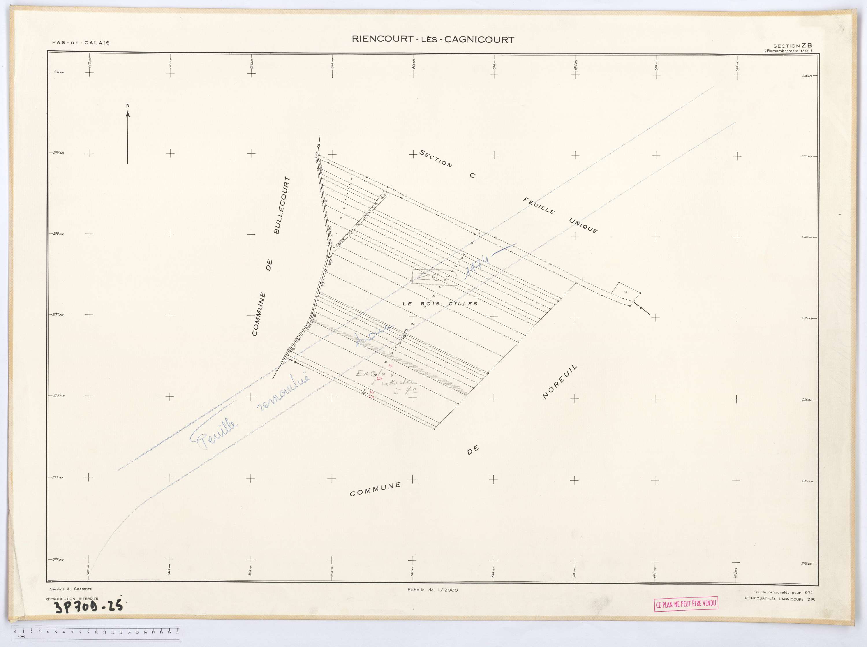 Riencourt-lès-Cagnicourt - Section ZB.
