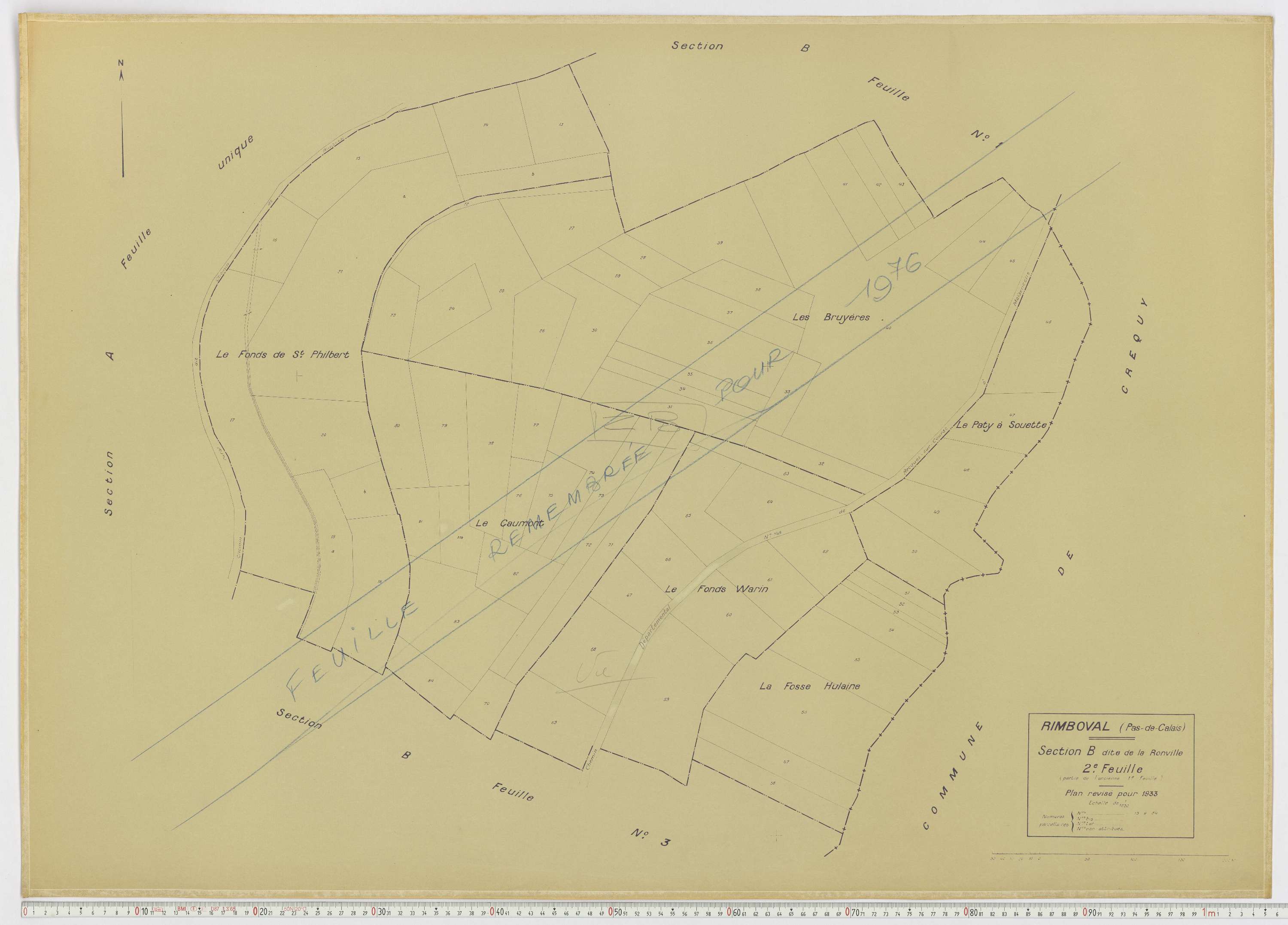 Rimboval - Section B, feuille 2.