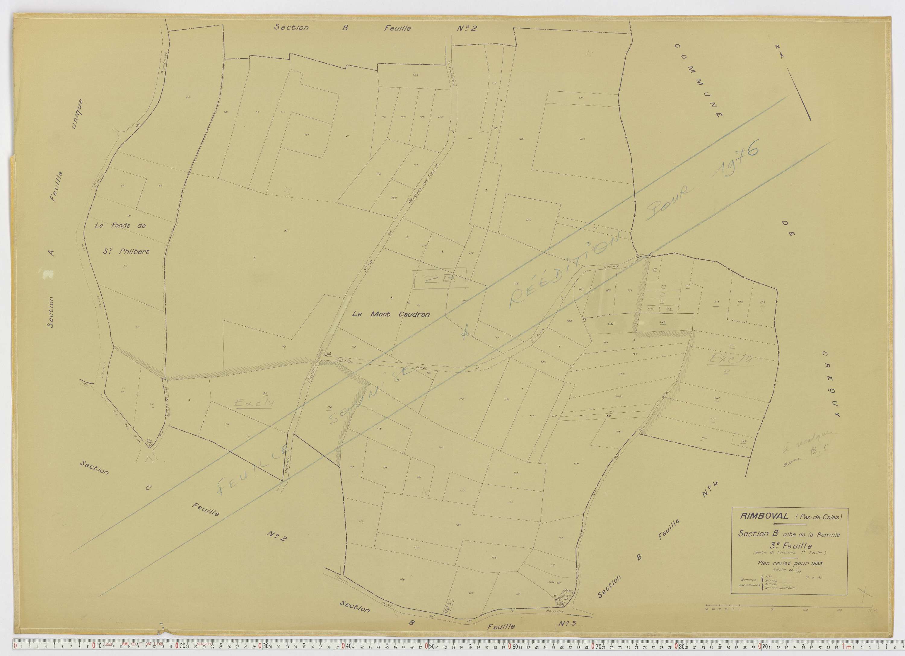 Rimboval - Section B, feuille 3.