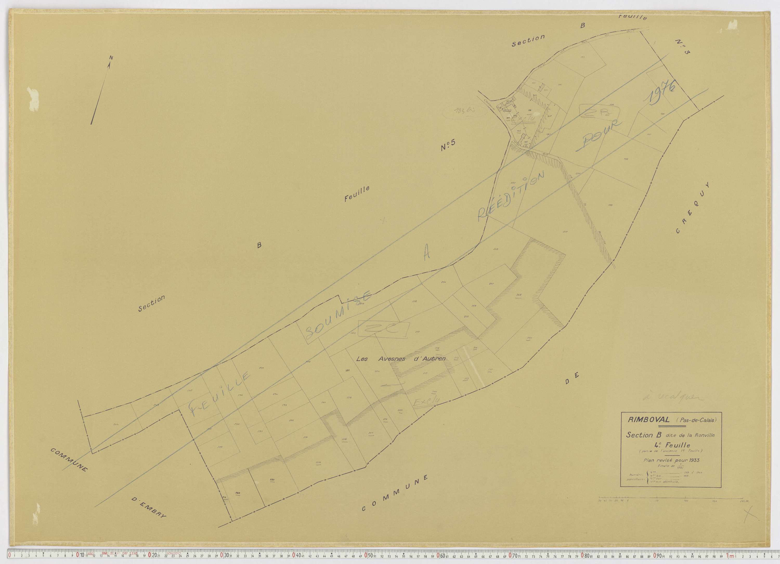 Rimboval - Section B, feuille 4.