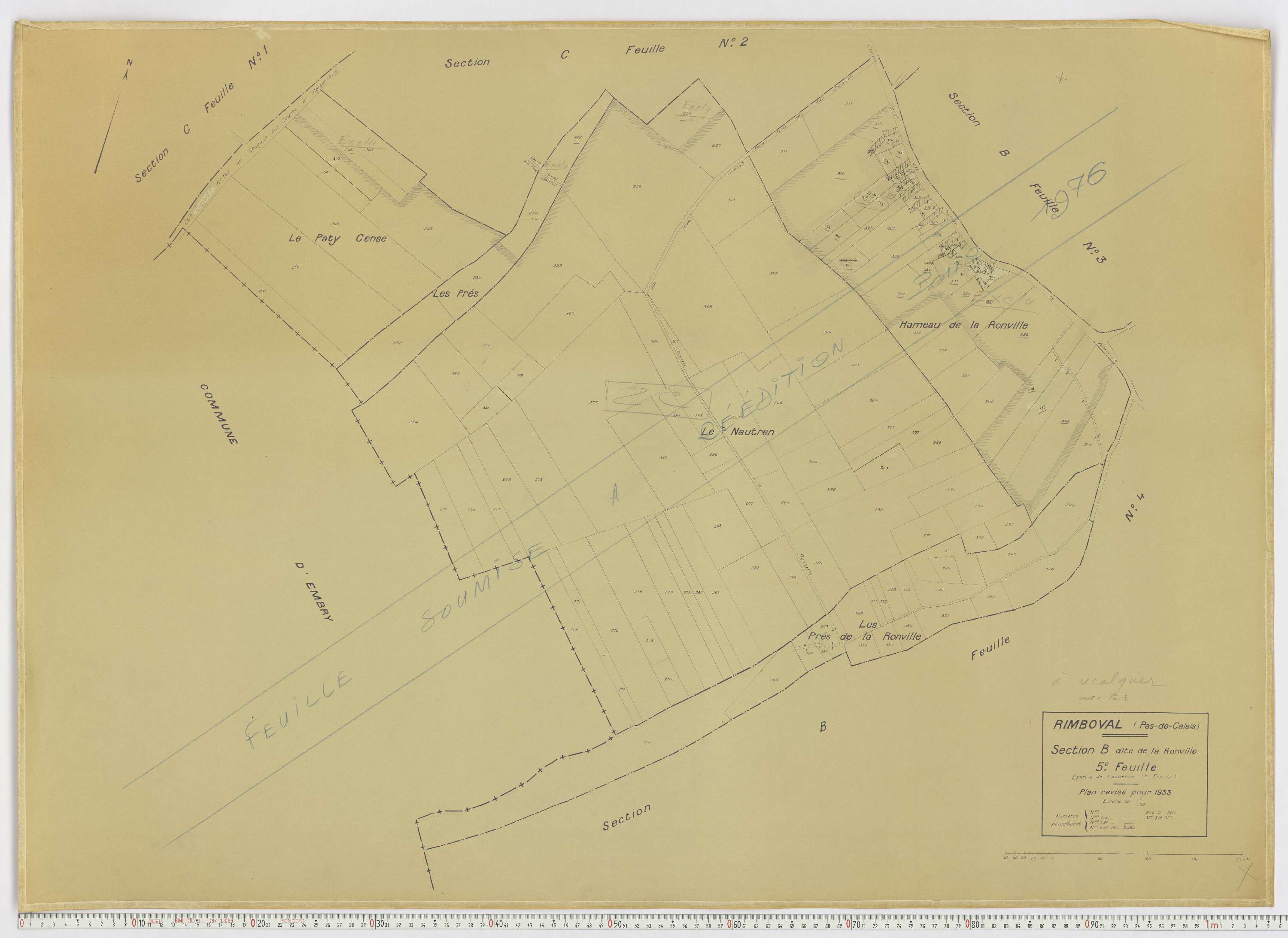 Rimboval - Section B, feuille 5.