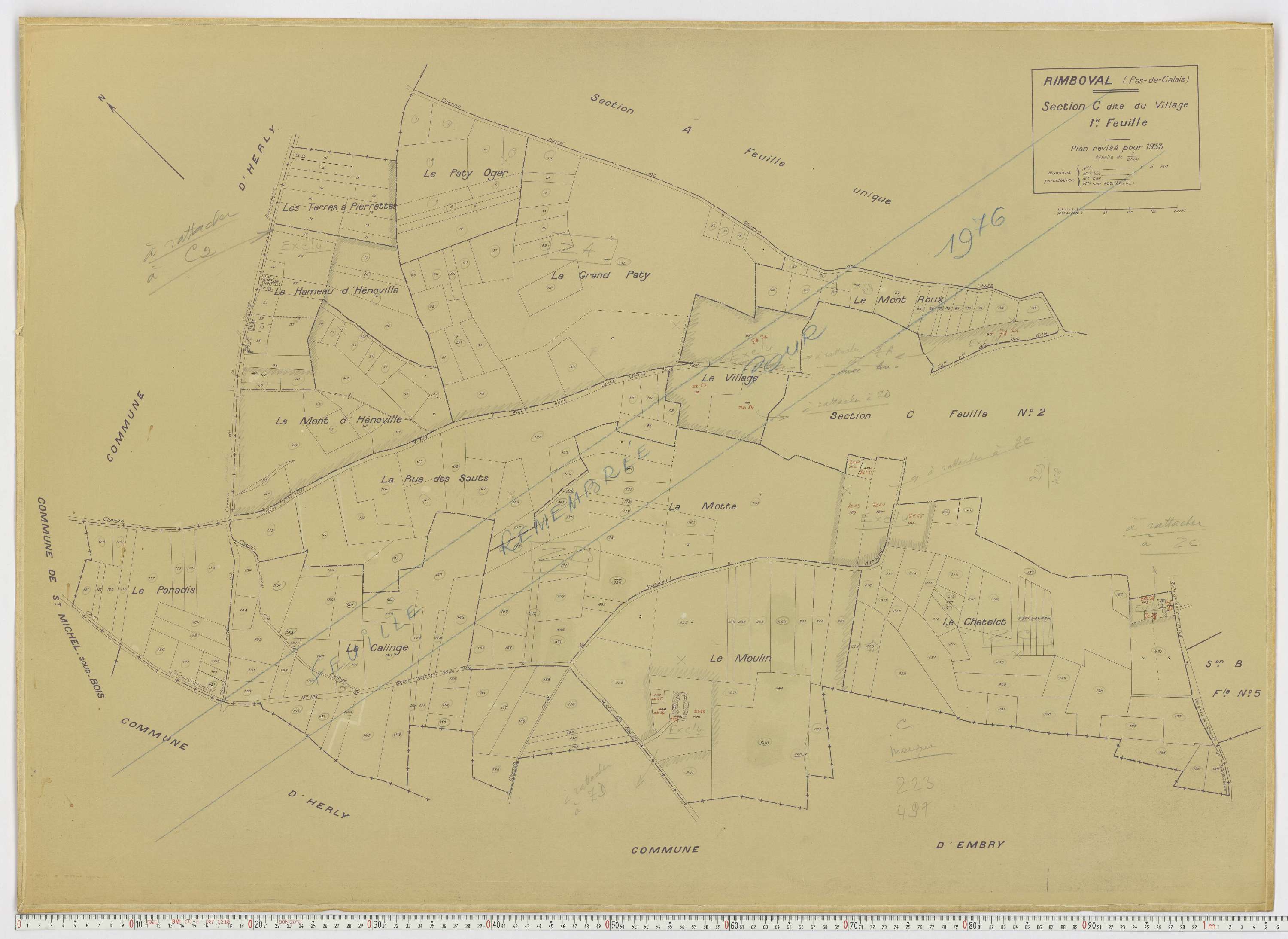 Rimboval - Section C, feuille 1.
