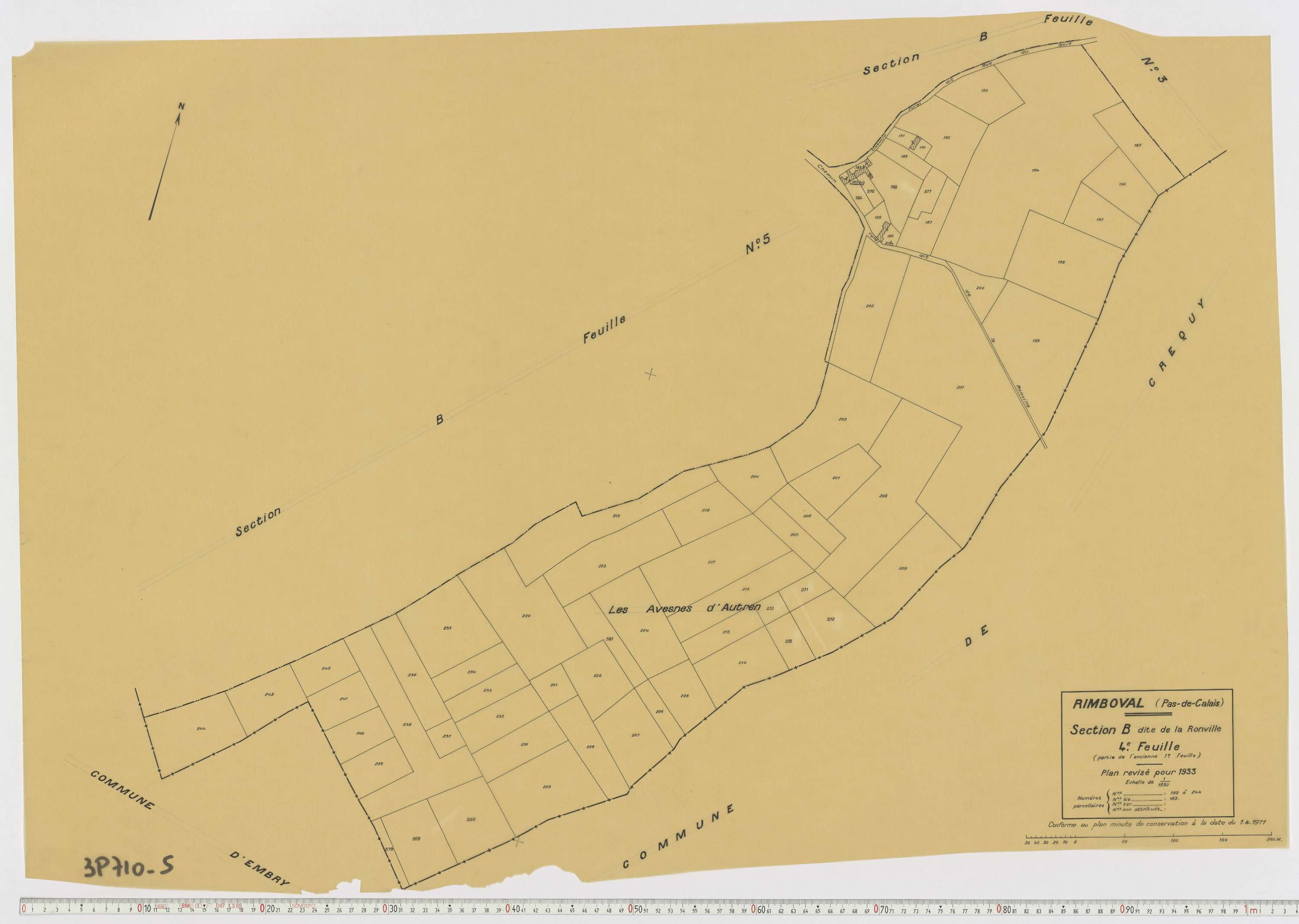 Rimboval - Section B, feuille 4.