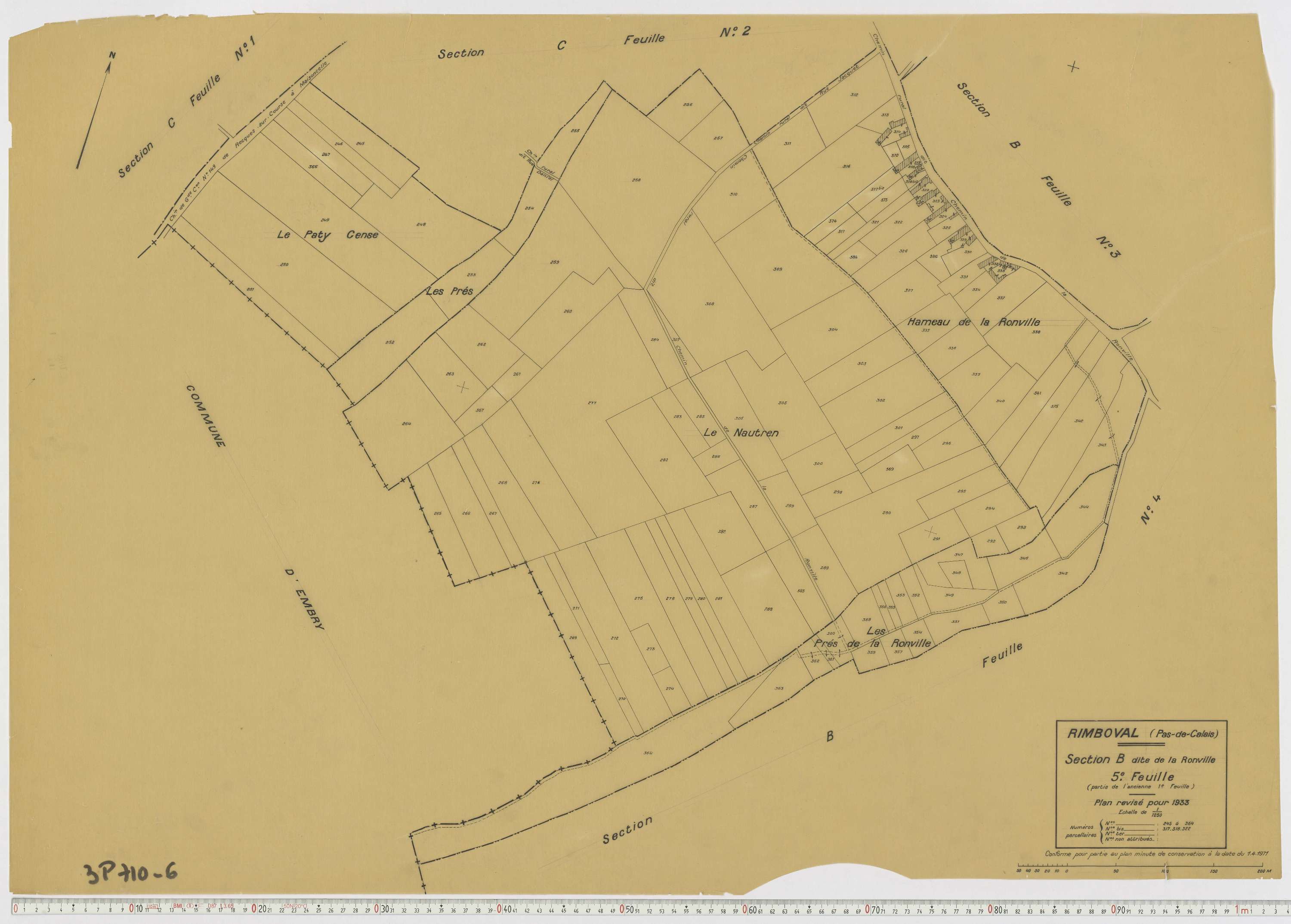 Rimboval - Section B, feuille 5.