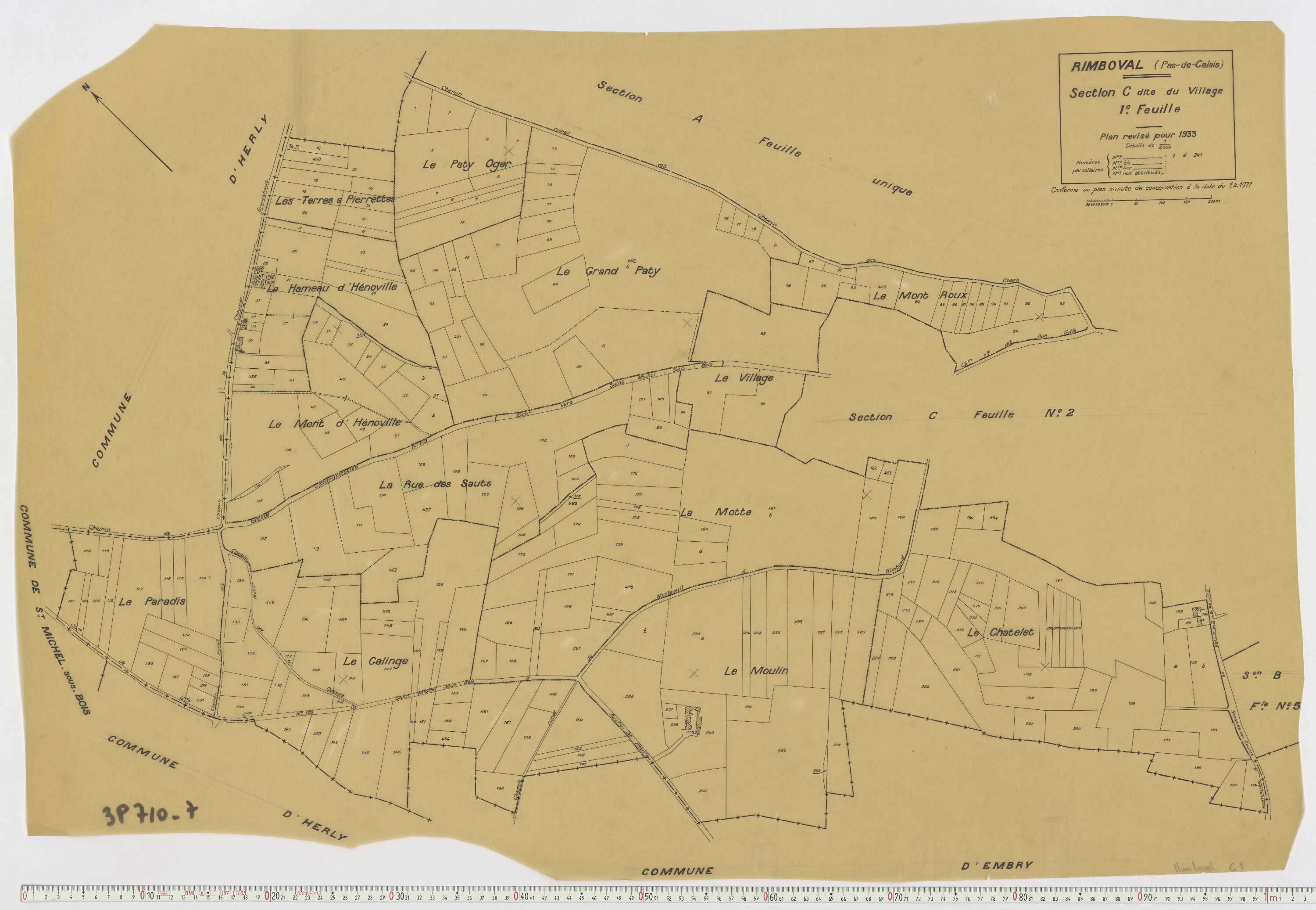 Rimboval - Section C, feuille 1.