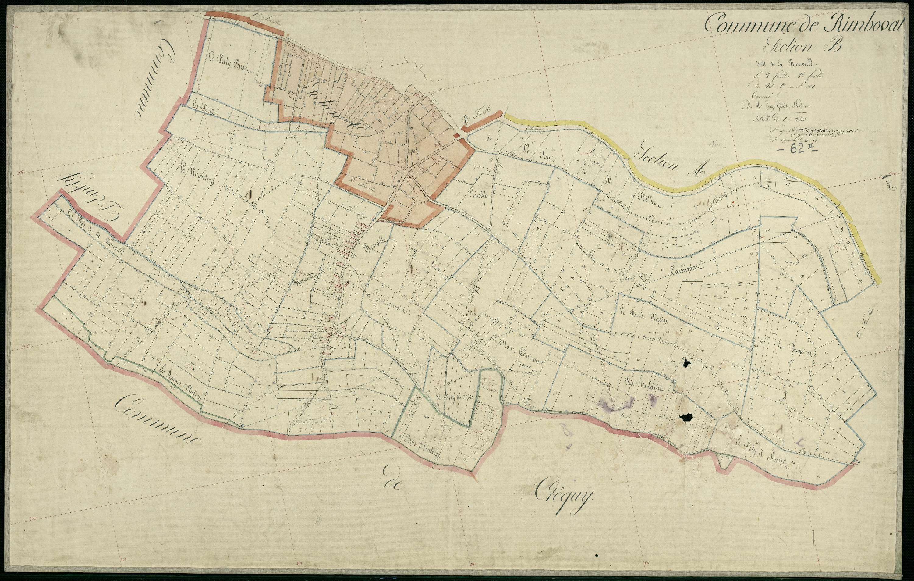 Rimboval - Section B, 1re feuille