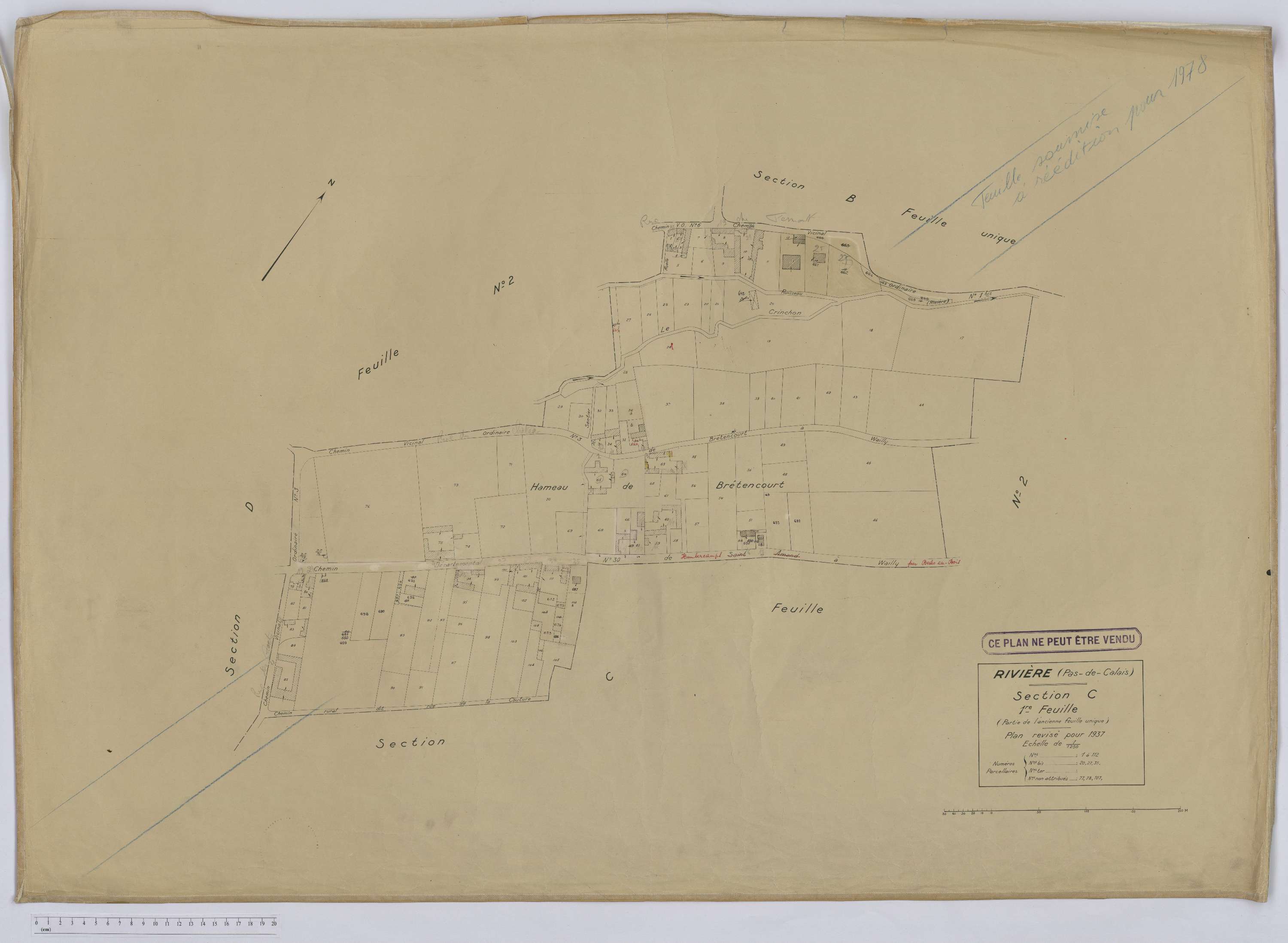 Rivière - Section C, feuille 1.