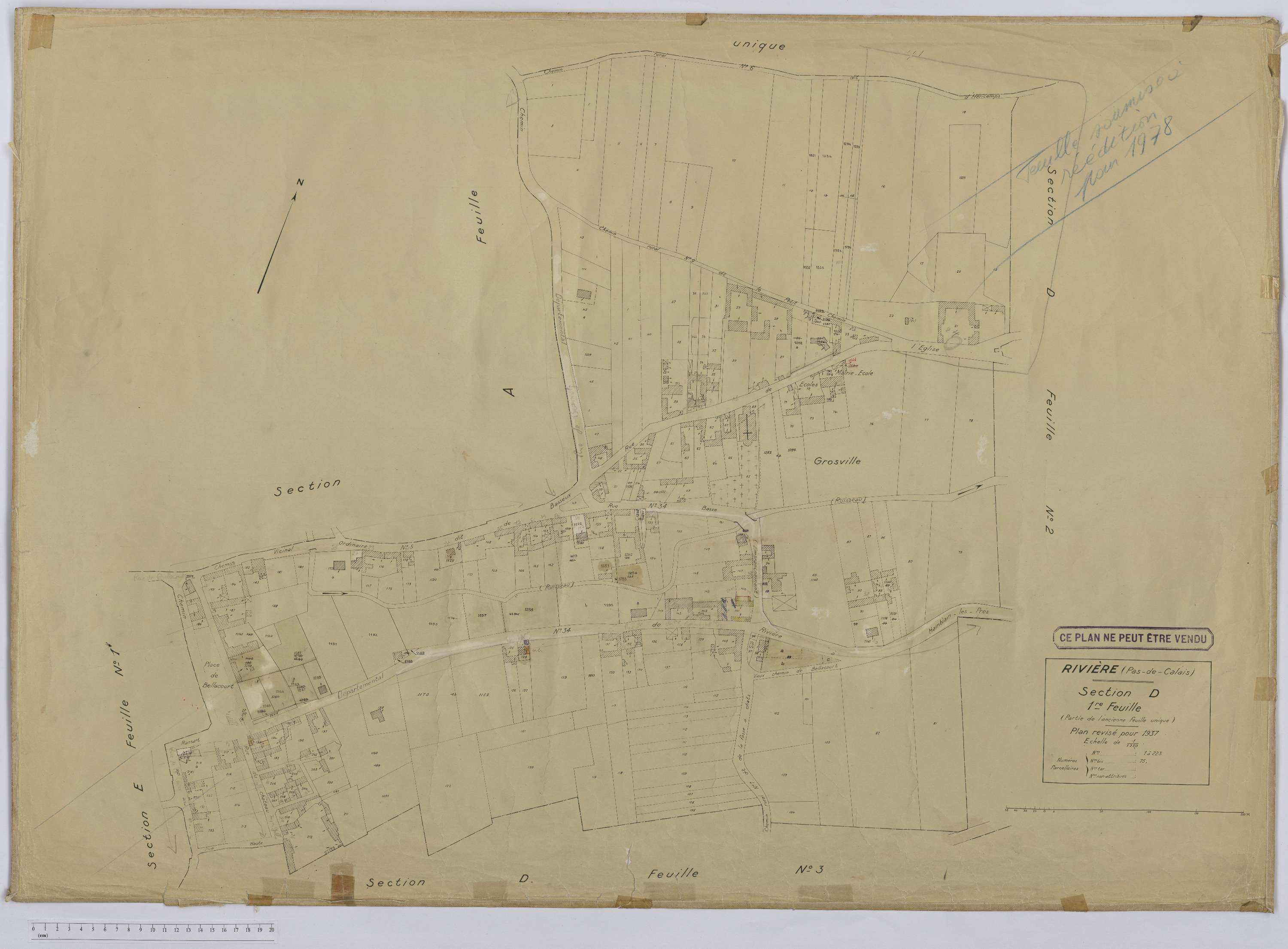 Rivière - Section D, feuille 1.