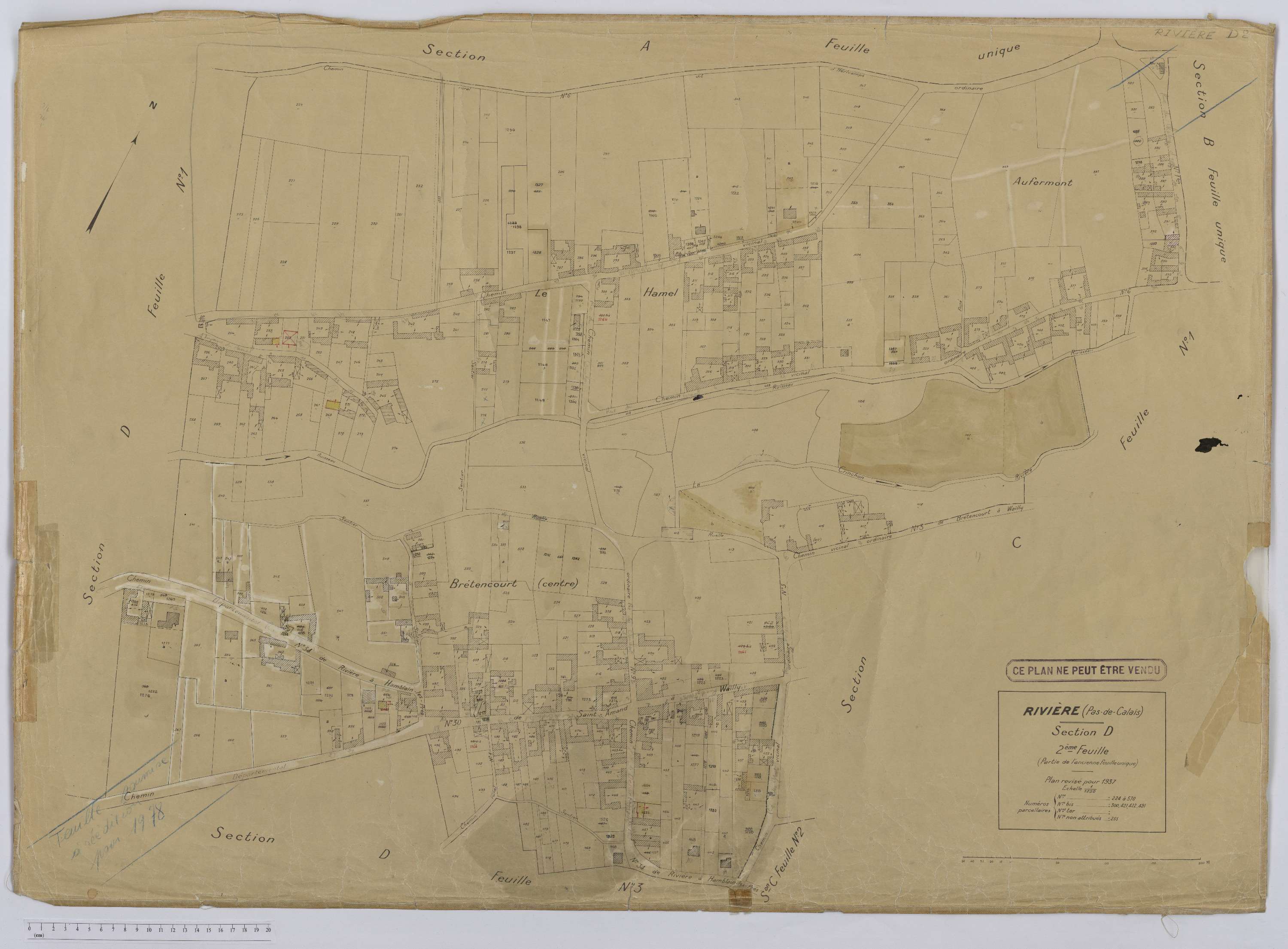 Rivière - Section D, feuille 2.