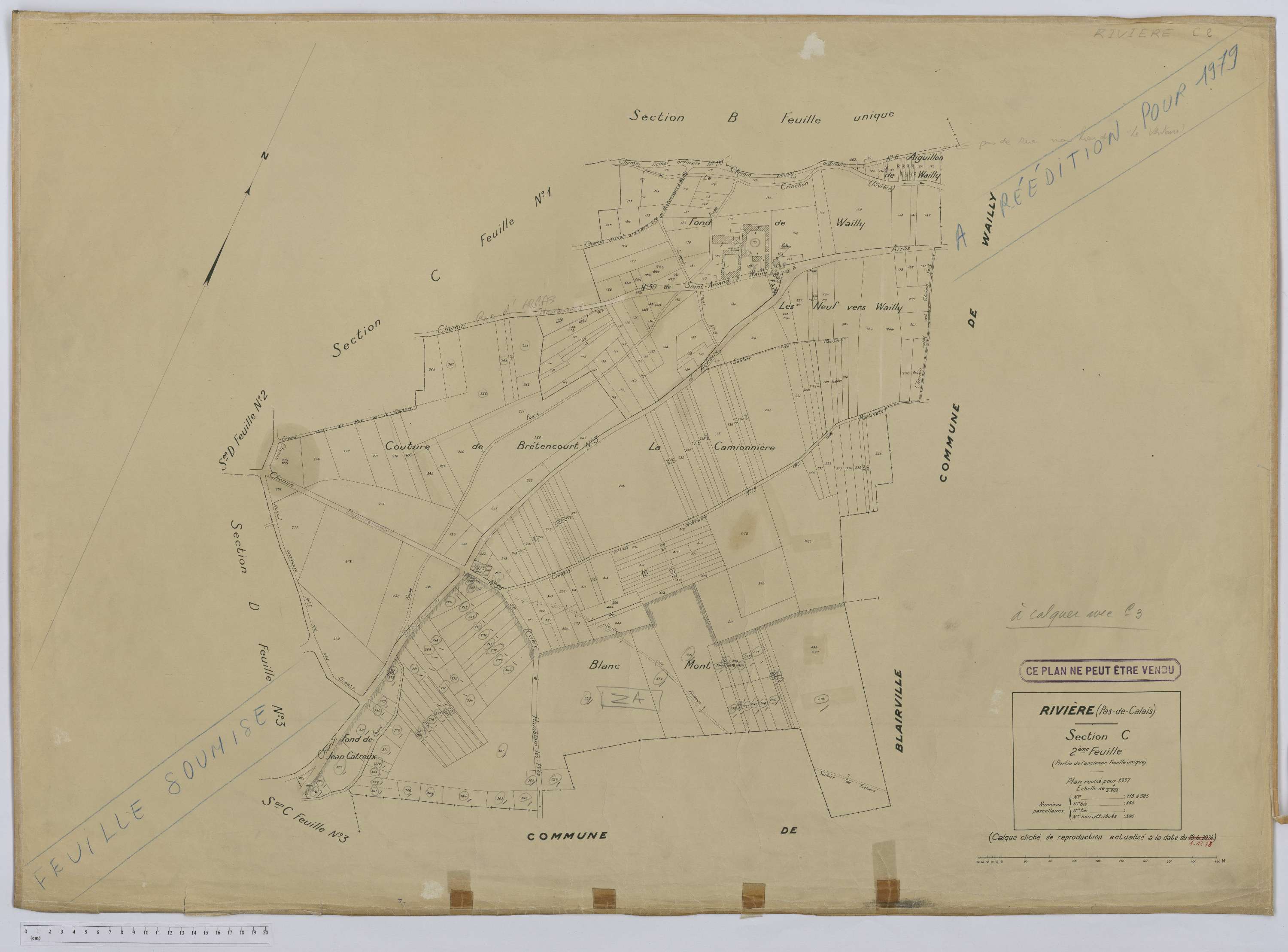 Rivière - Section C, feuille 2.
