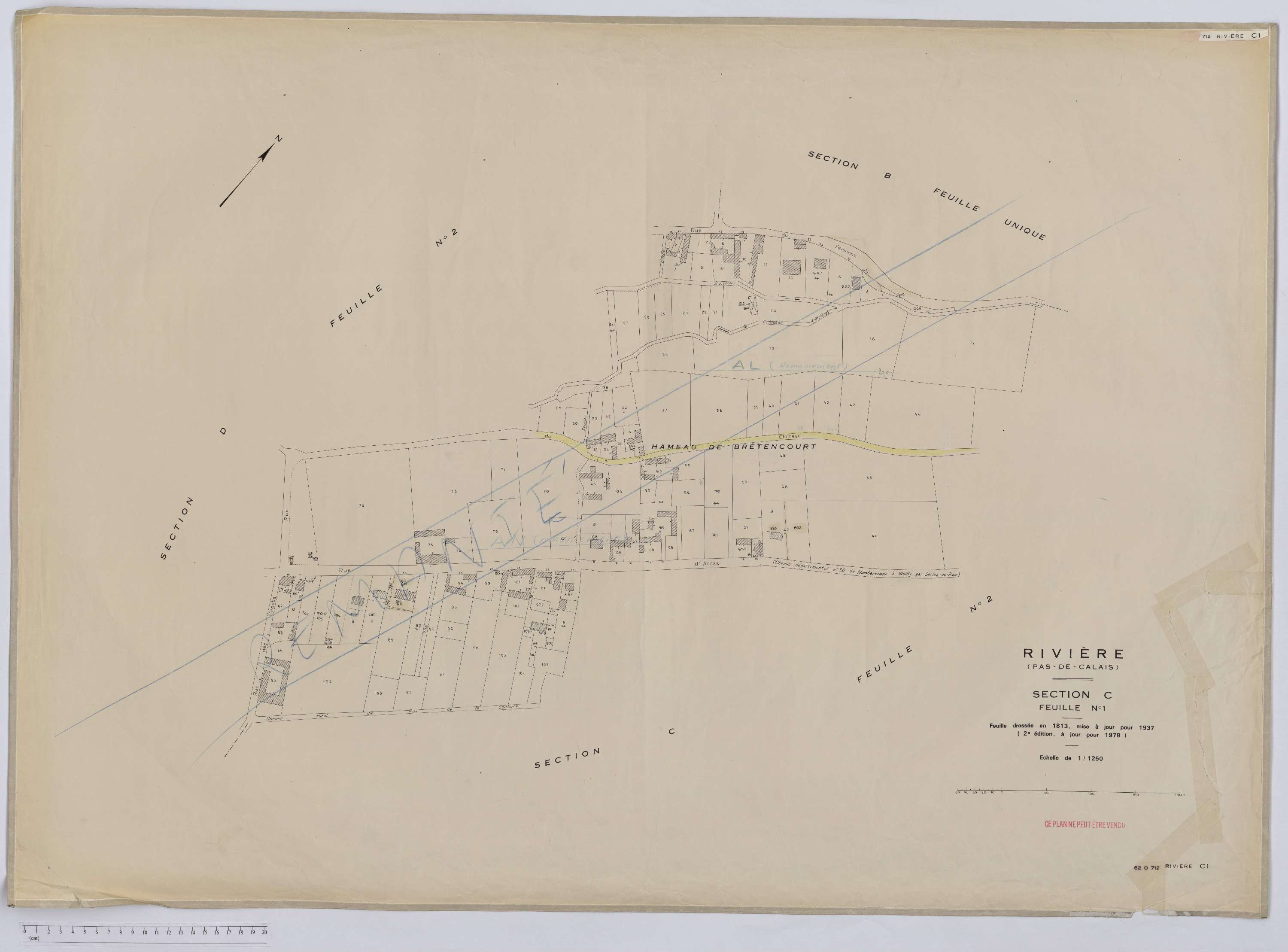 Rivière - Section C, feuille 1.