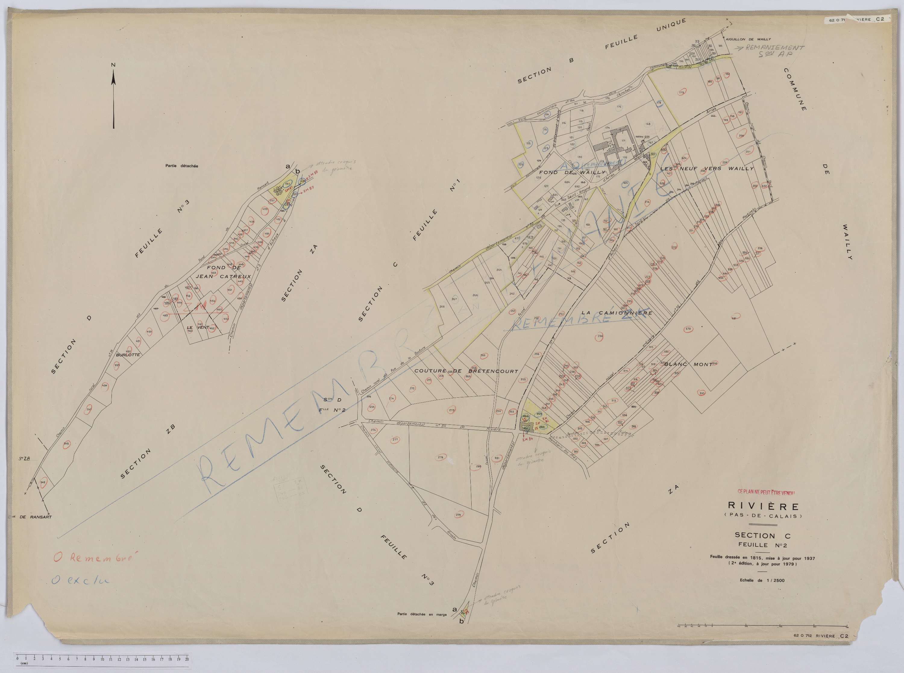 Rivière - Section C, feuille 2.