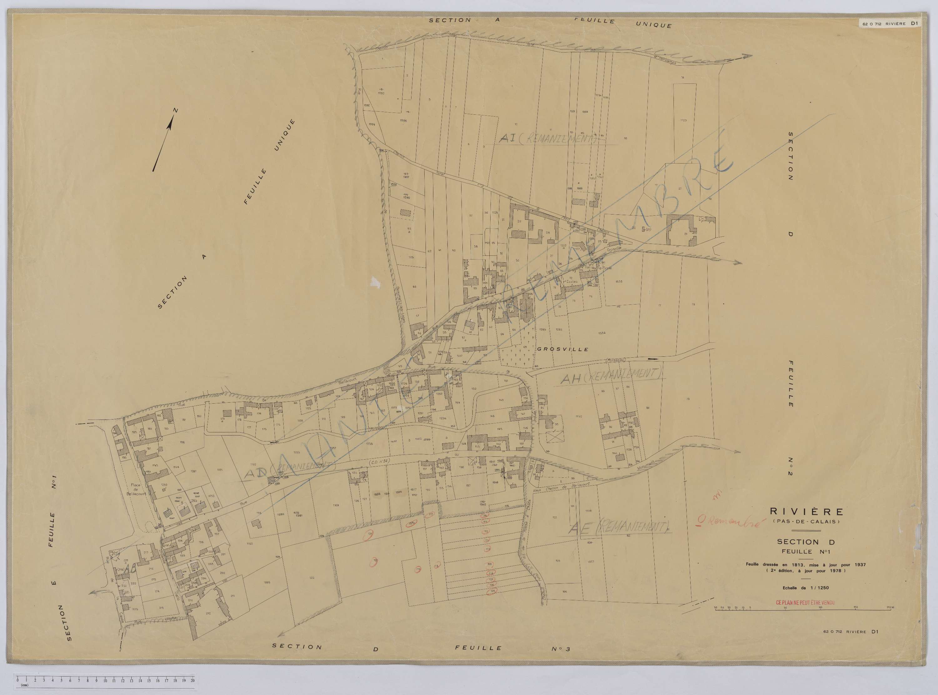 Rivière - Section D, feuille 1.