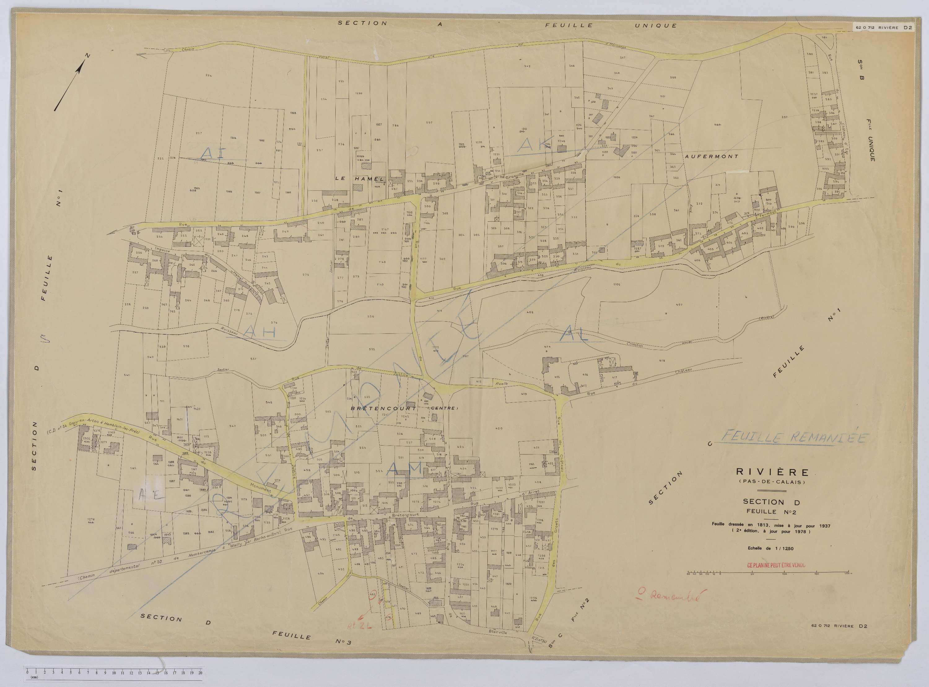 Rivière - Section D, feuille 2.