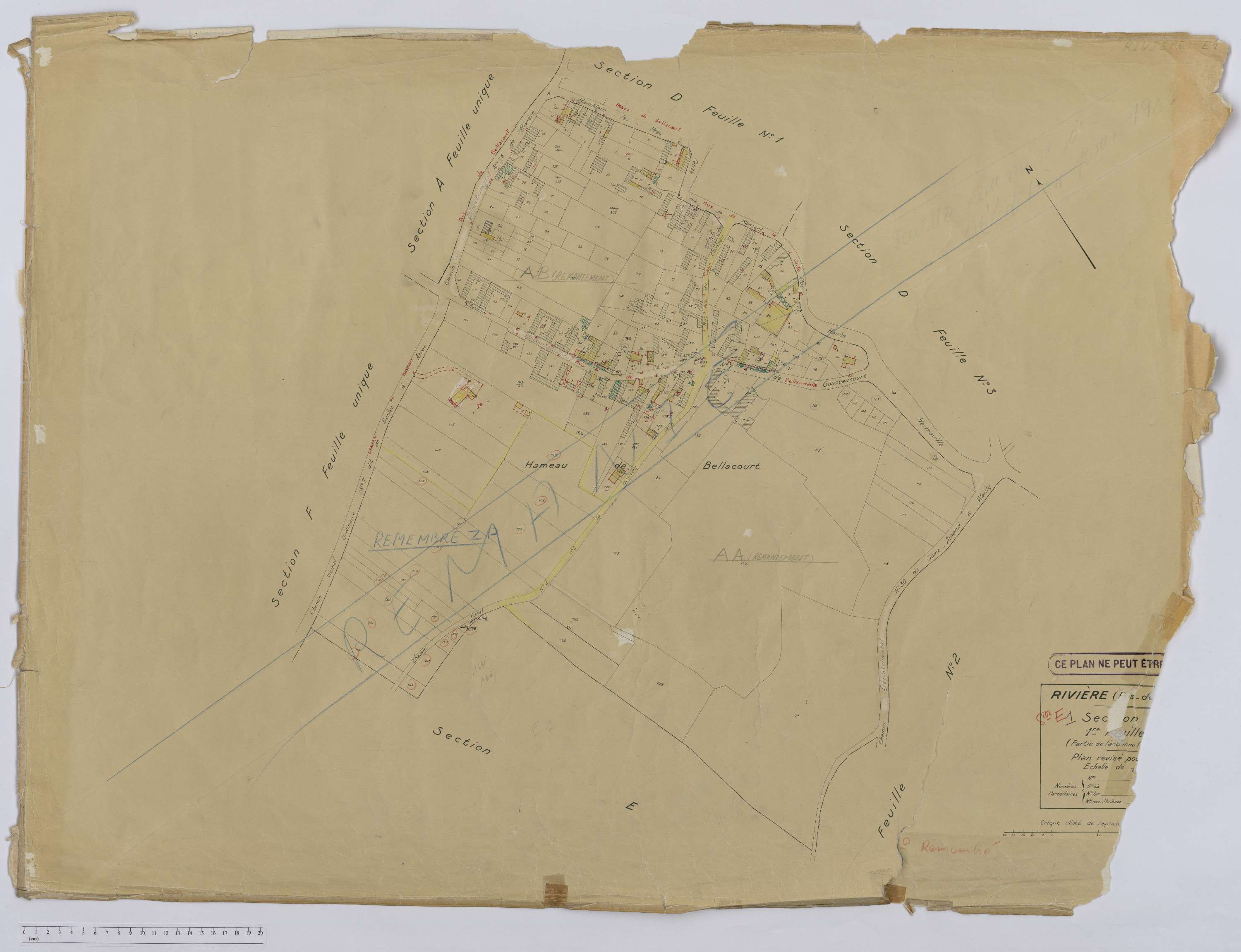 Rivière - Section E, feuille 1.