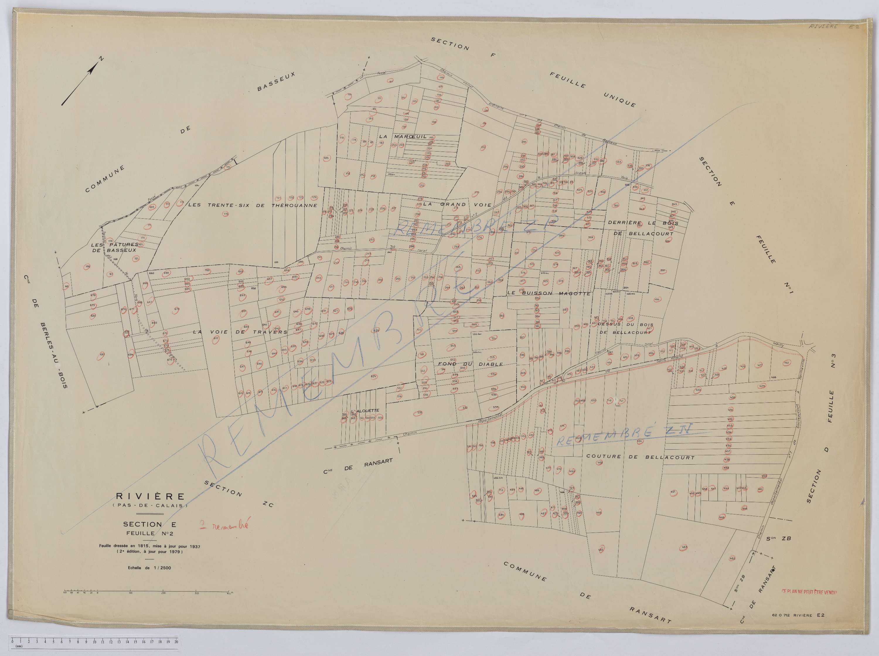 Rivière - Section E, feuille 2.