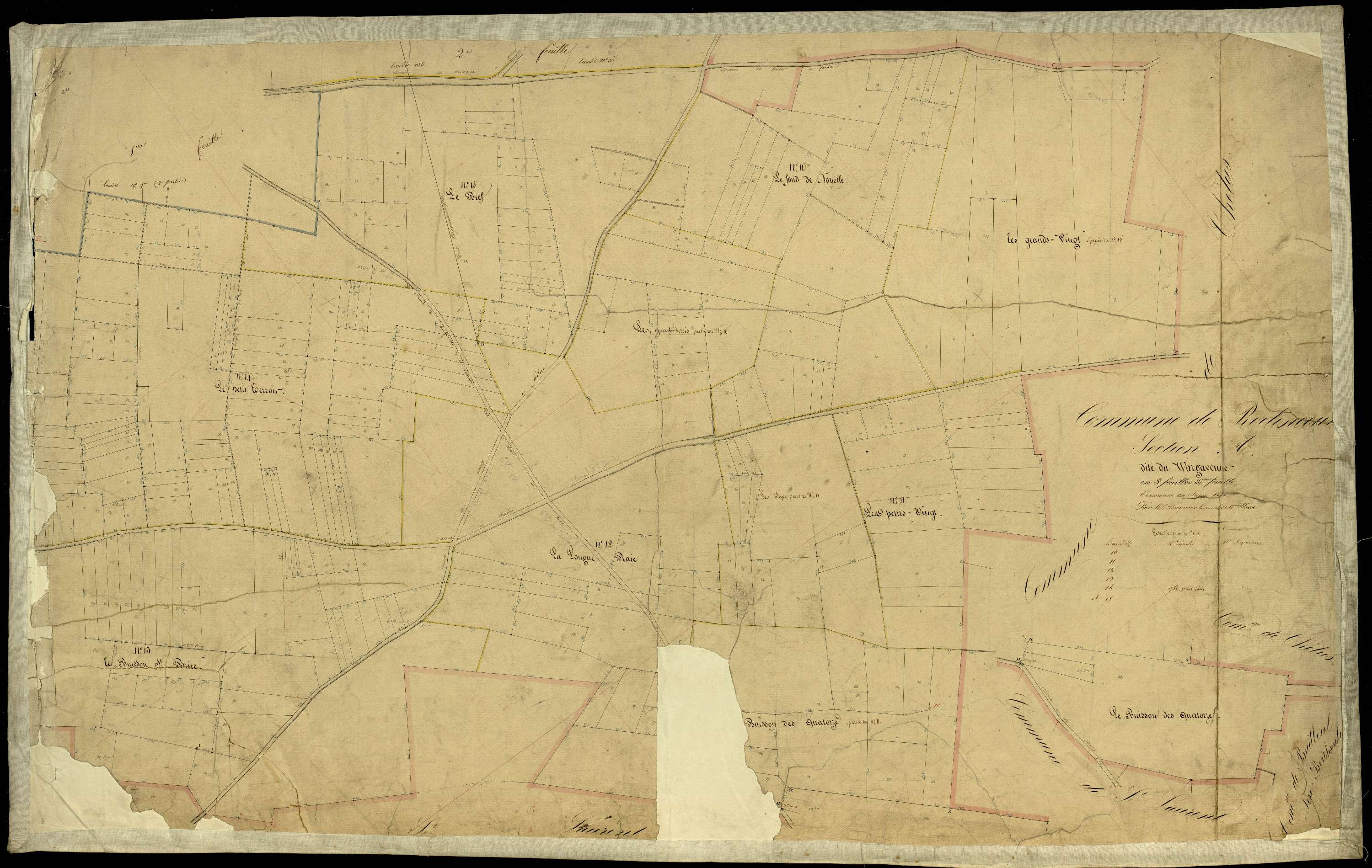 Roclincourt - Section A, 3e feuille