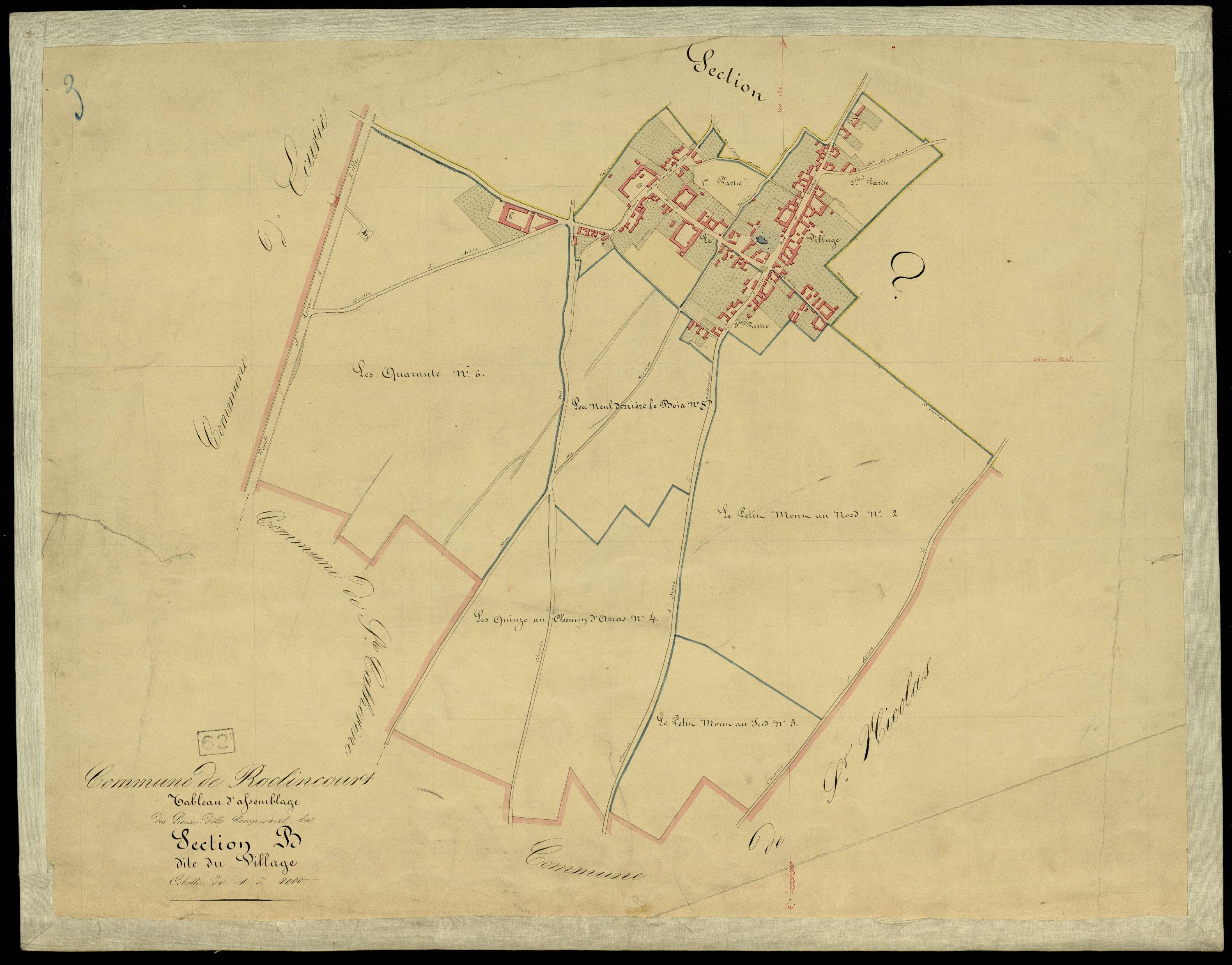 Roclincourt - Section B : tableau d'assemblage