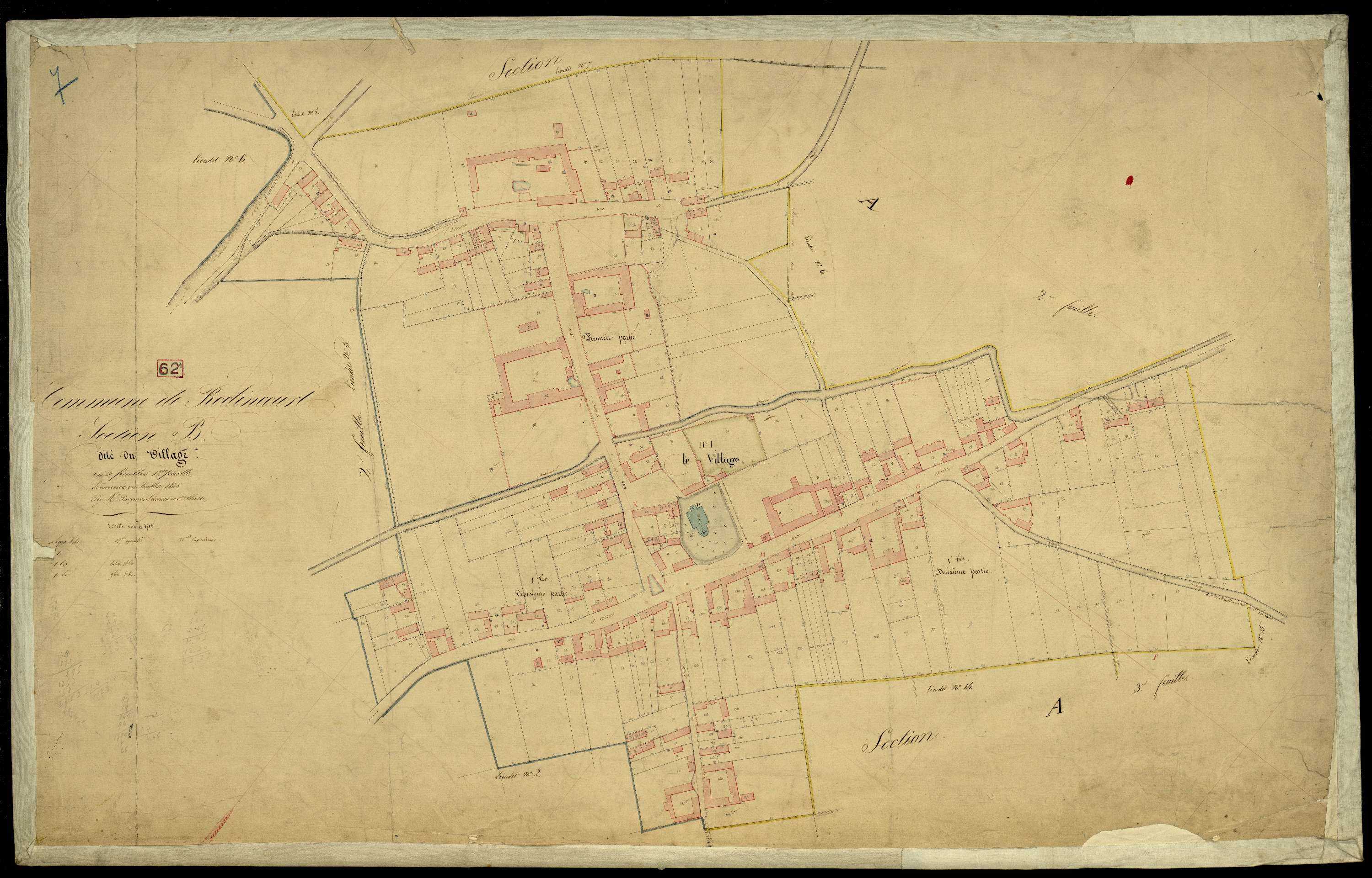 Roclincourt - Section B, 1re feuille