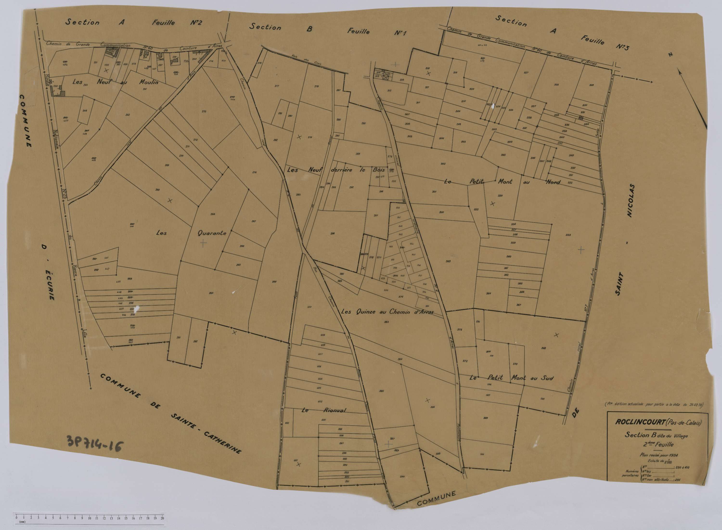 Roclincourt - Section B, feuille 2.