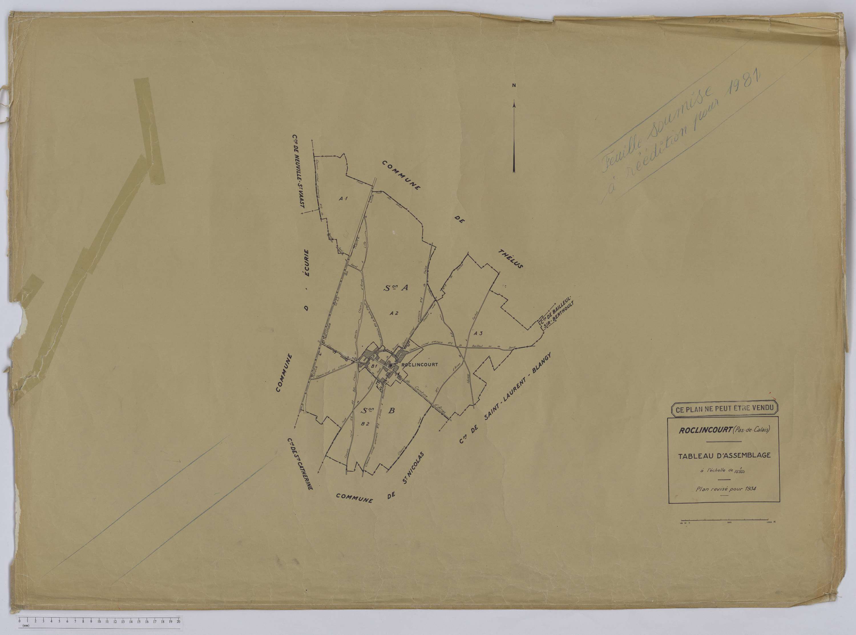 Roclincourt - Tableau d'assemblage.