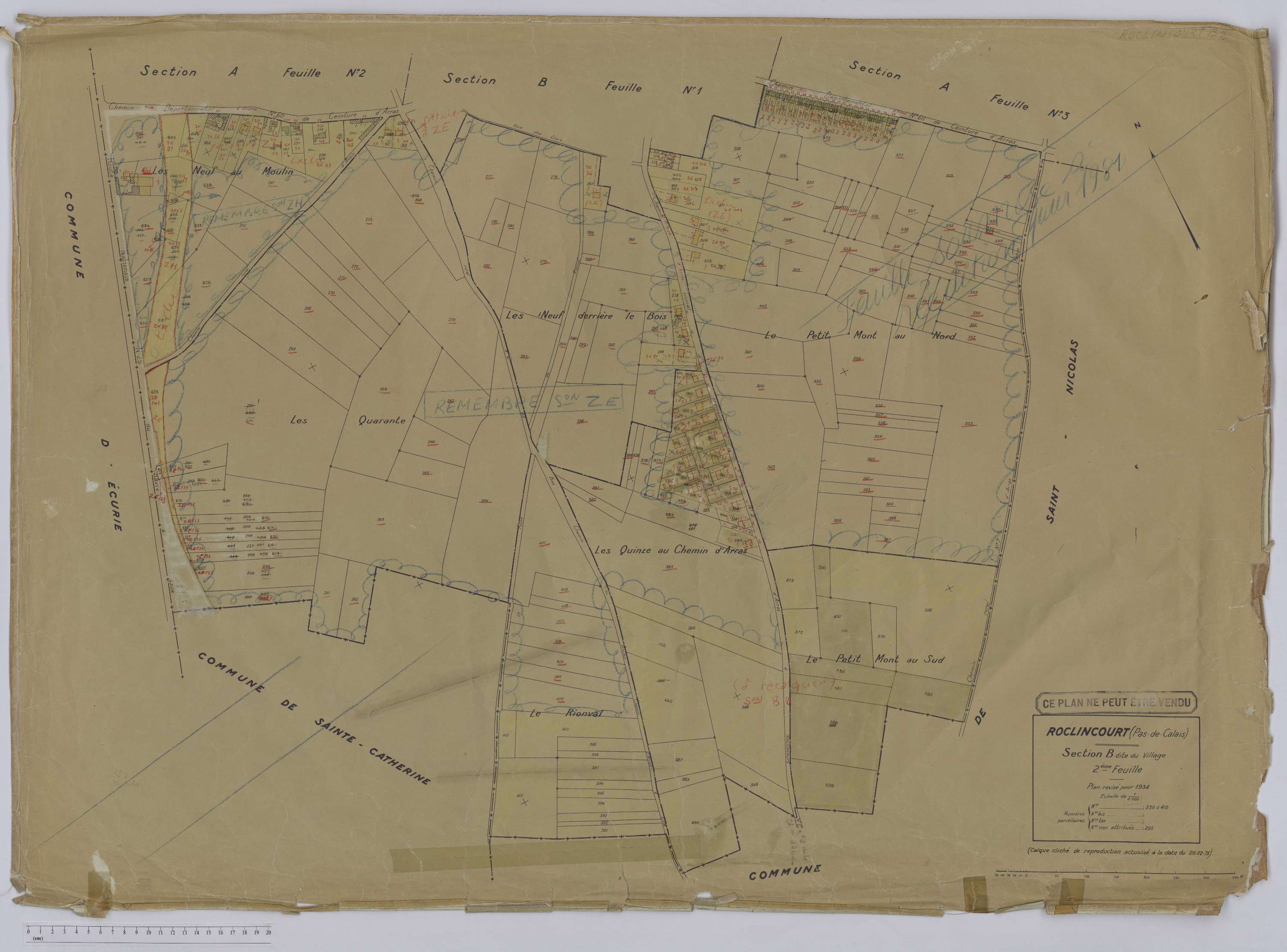 Roclincourt - Section B, feuille 2.