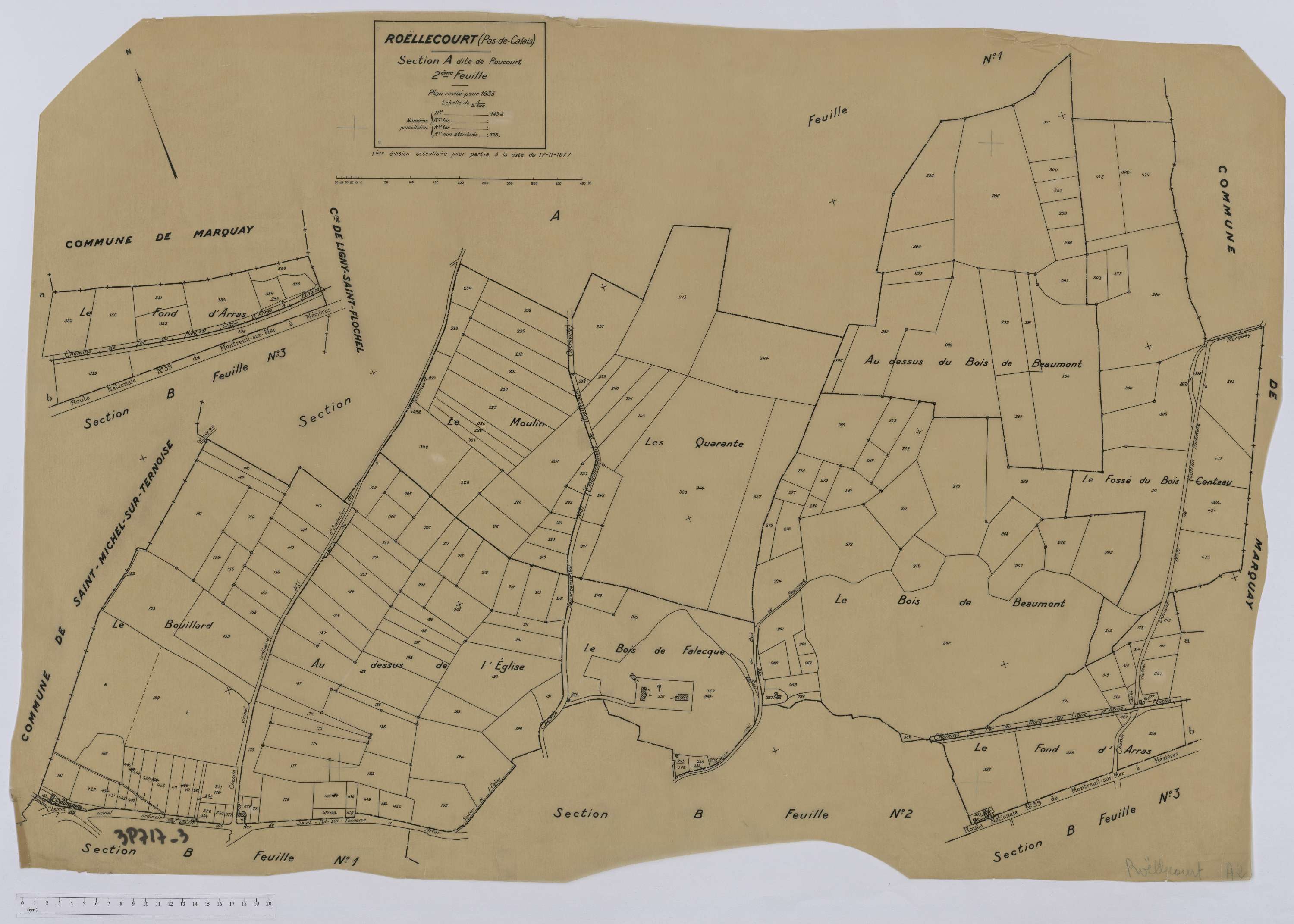 Roëllecourt - Section A, feuille 2.
