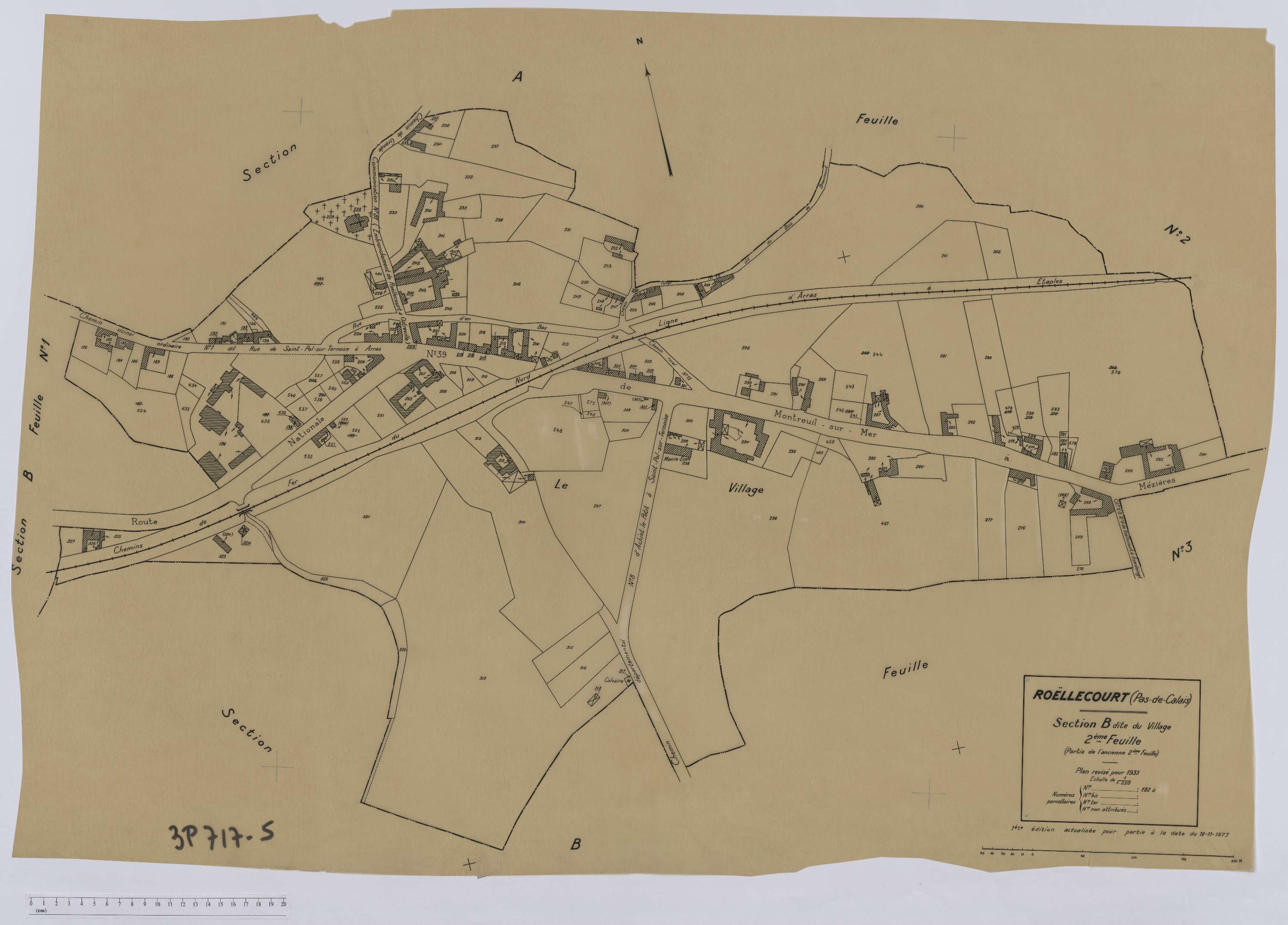 Roëllecourt - Section B, feuille 2.
