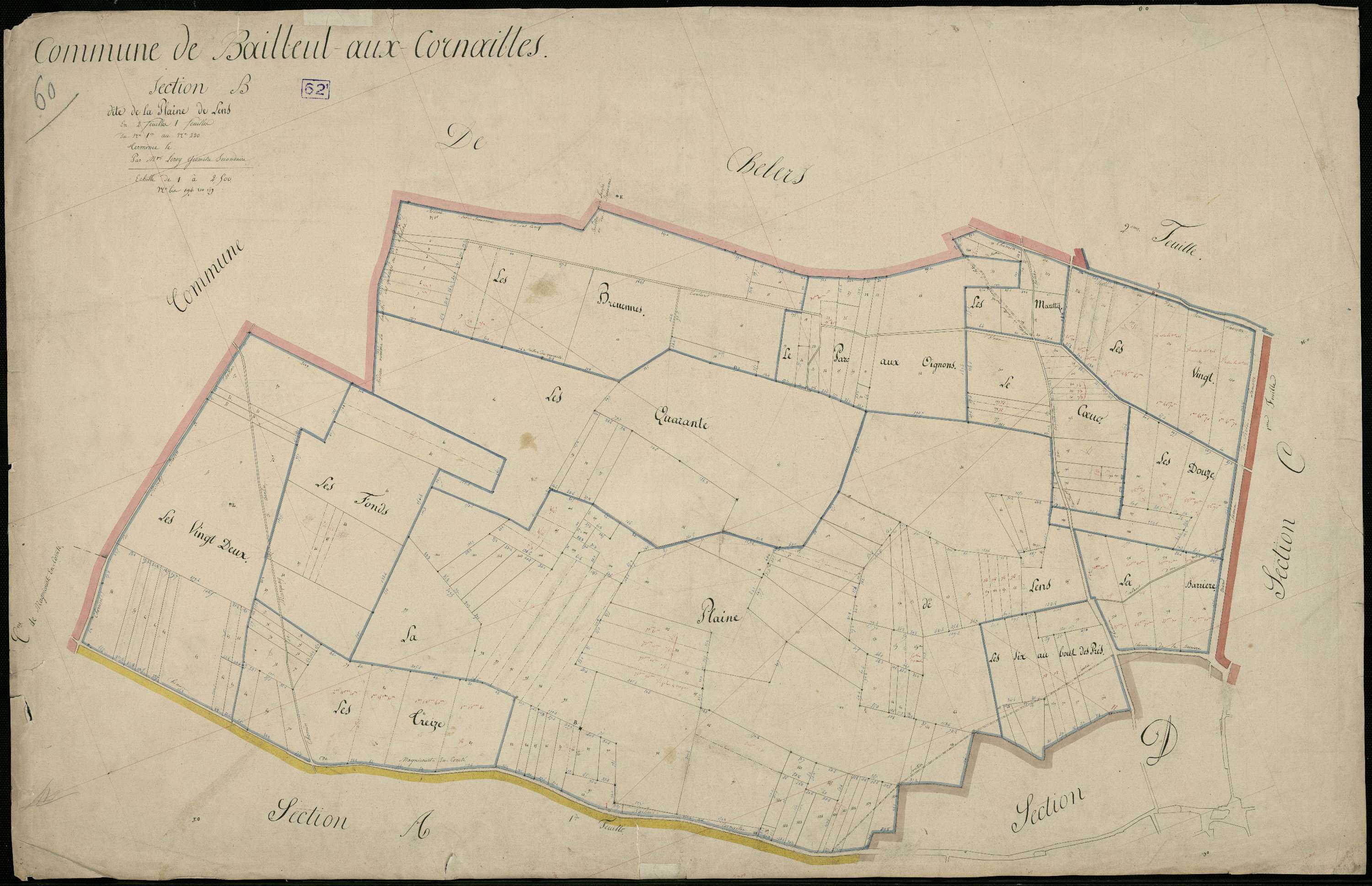 Rœux - Section B, 1re feuille
