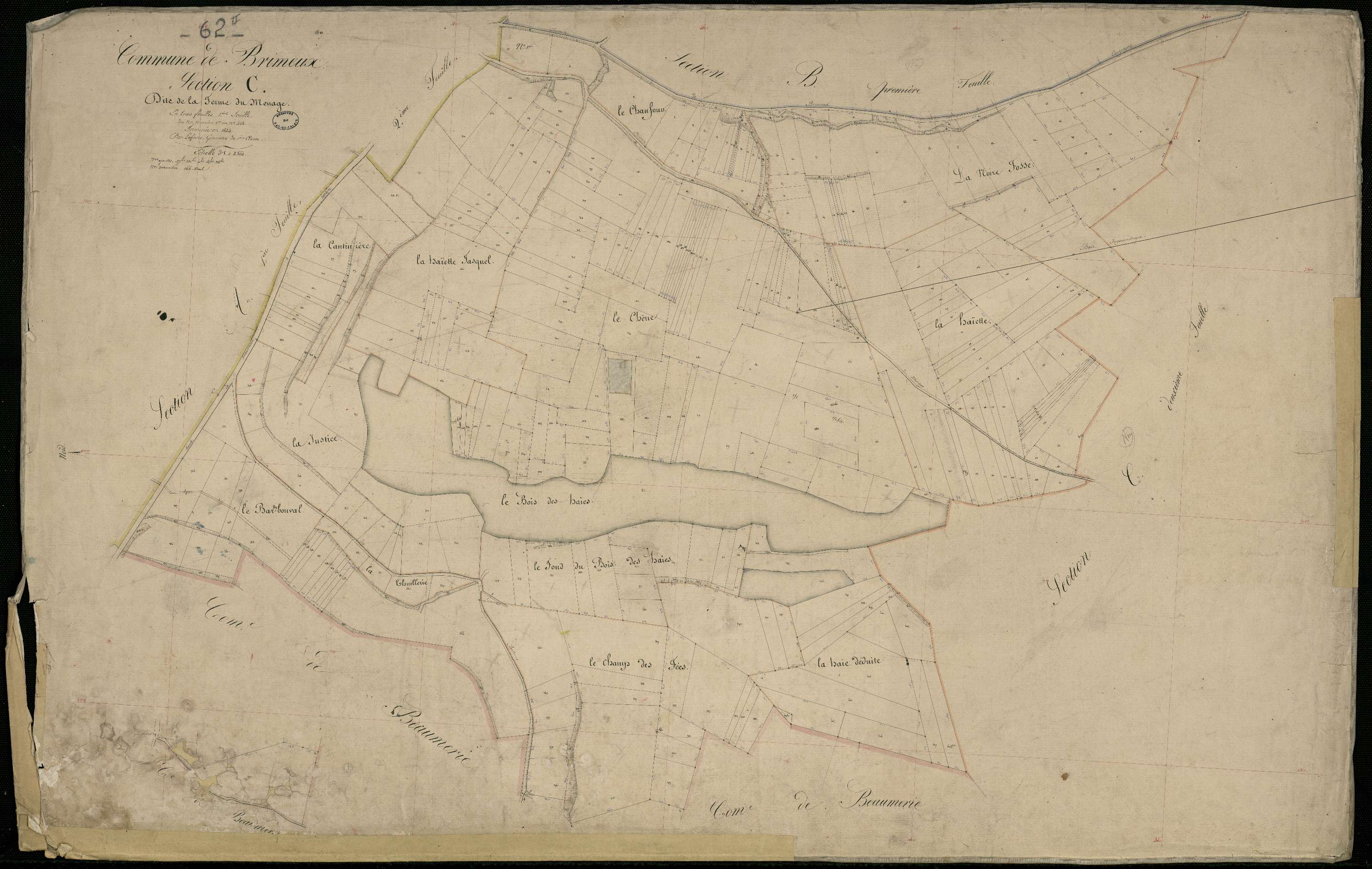 Rœux - Section C, 1re feuille