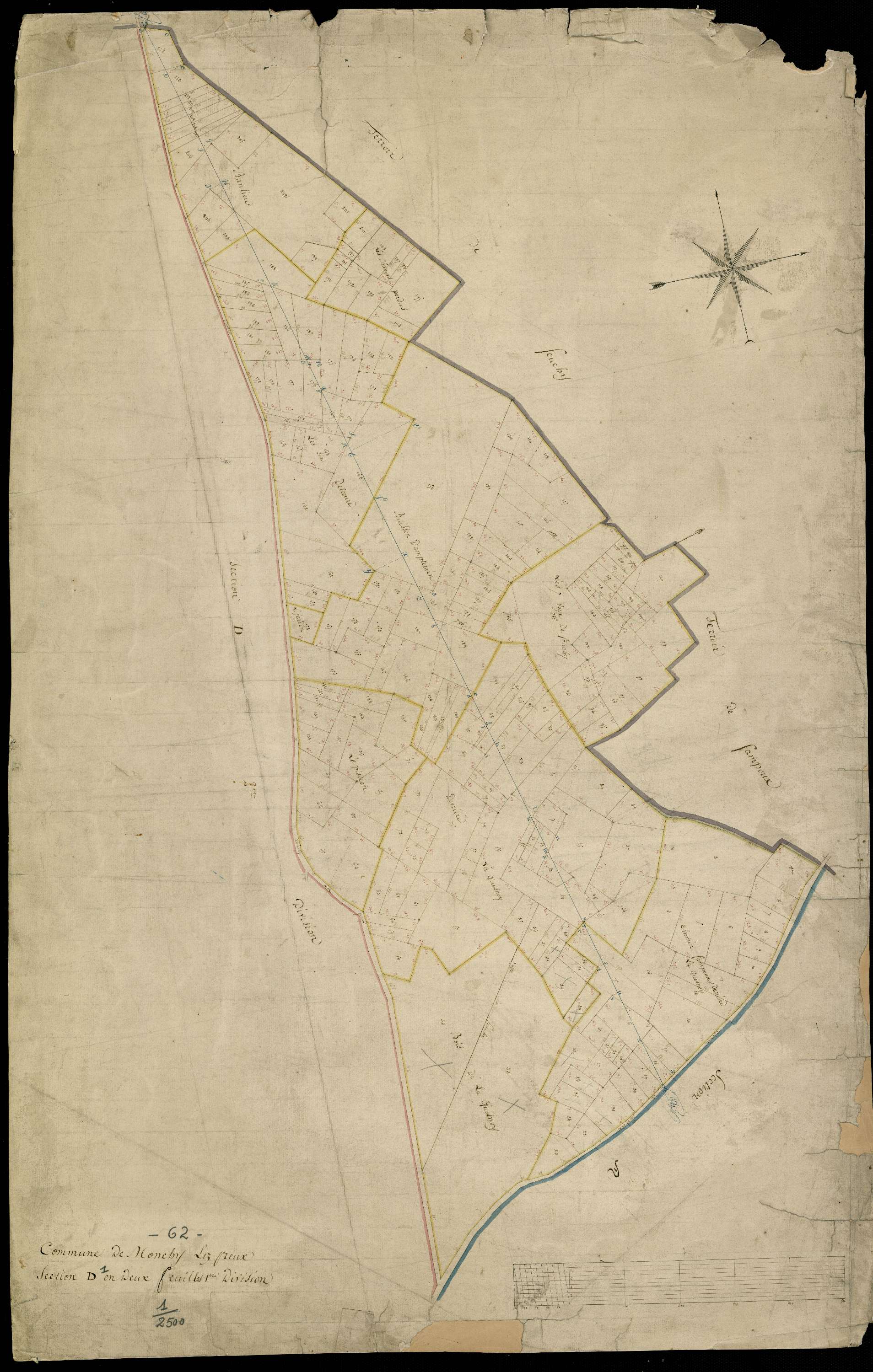 Rœux - Section D, 1re feuille