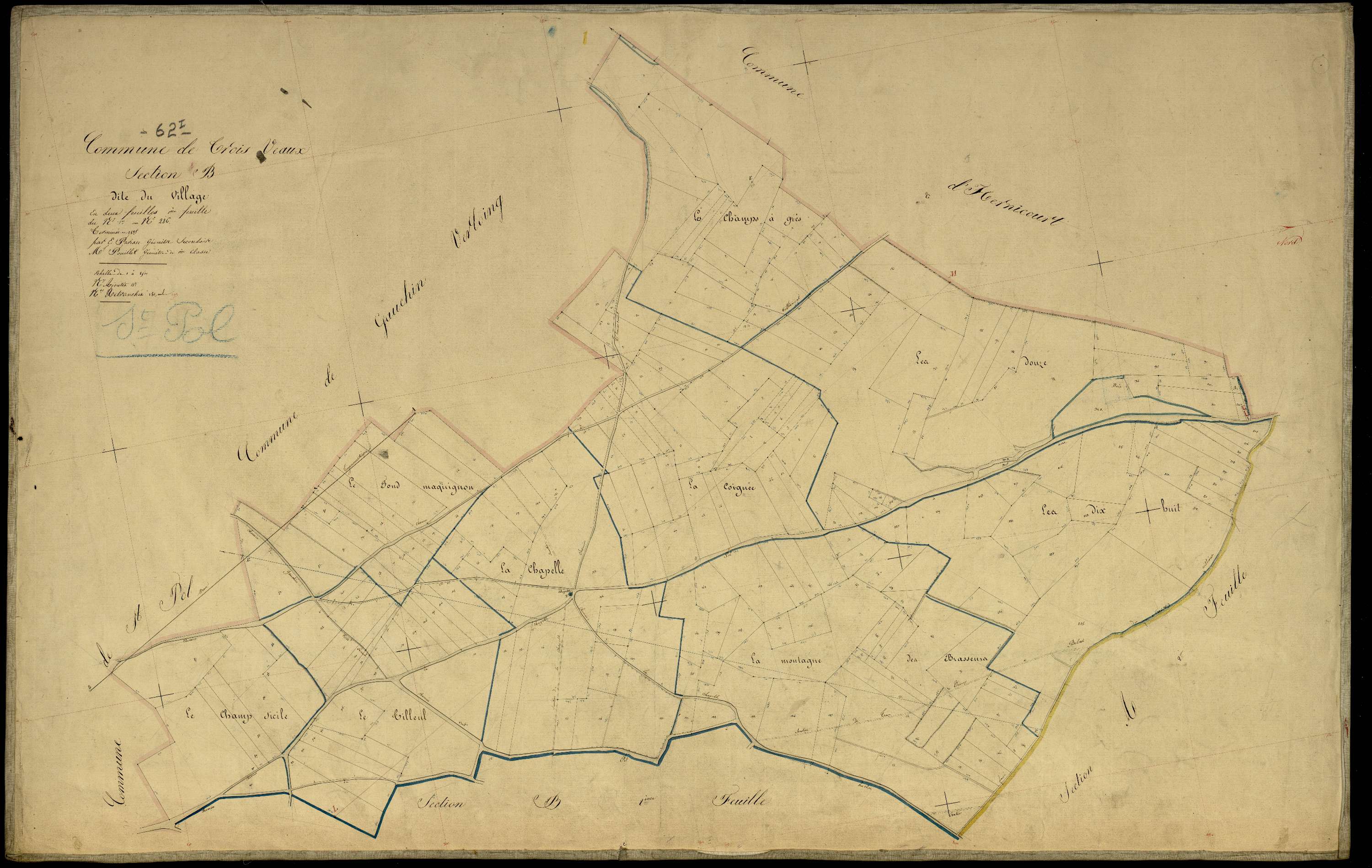 Rœux - Section B, 1re feuille