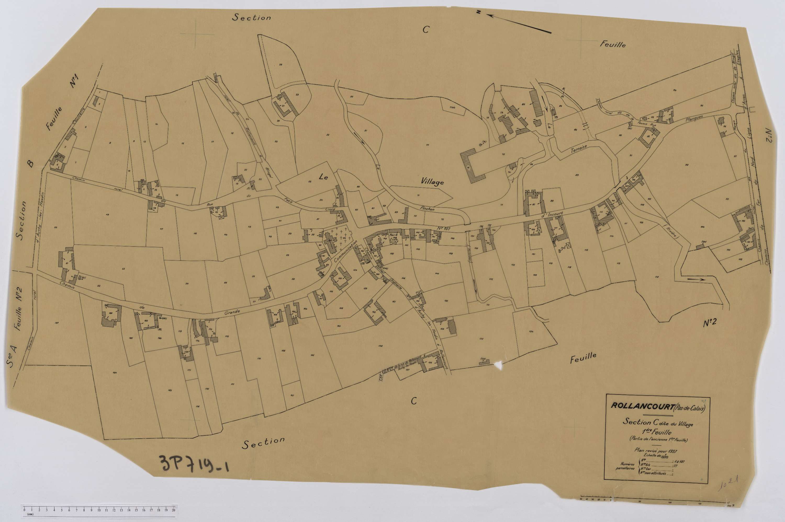 Rollancourt - Section C, feuille 1.