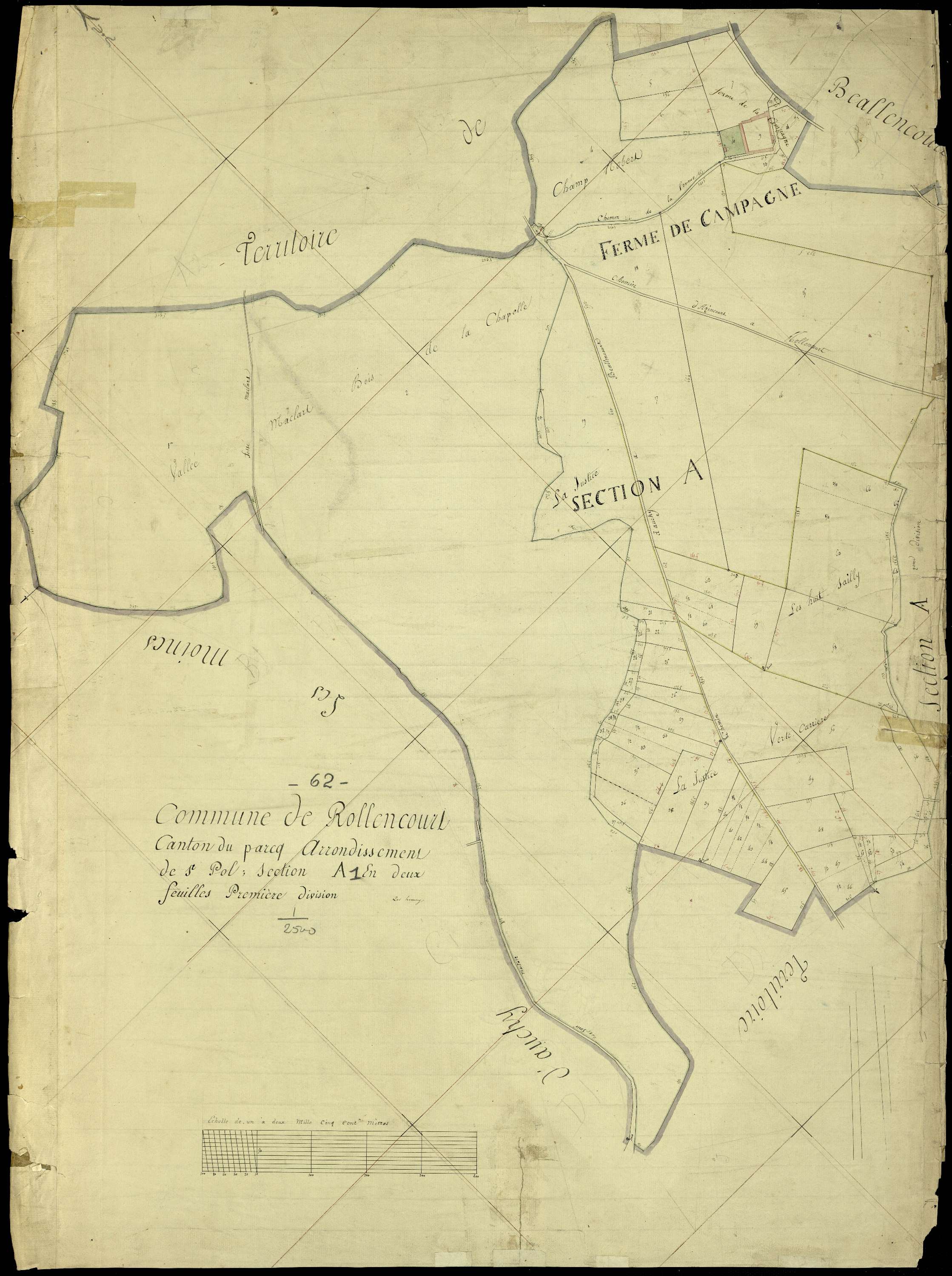 Rollancourt - Section A, 1re feuille