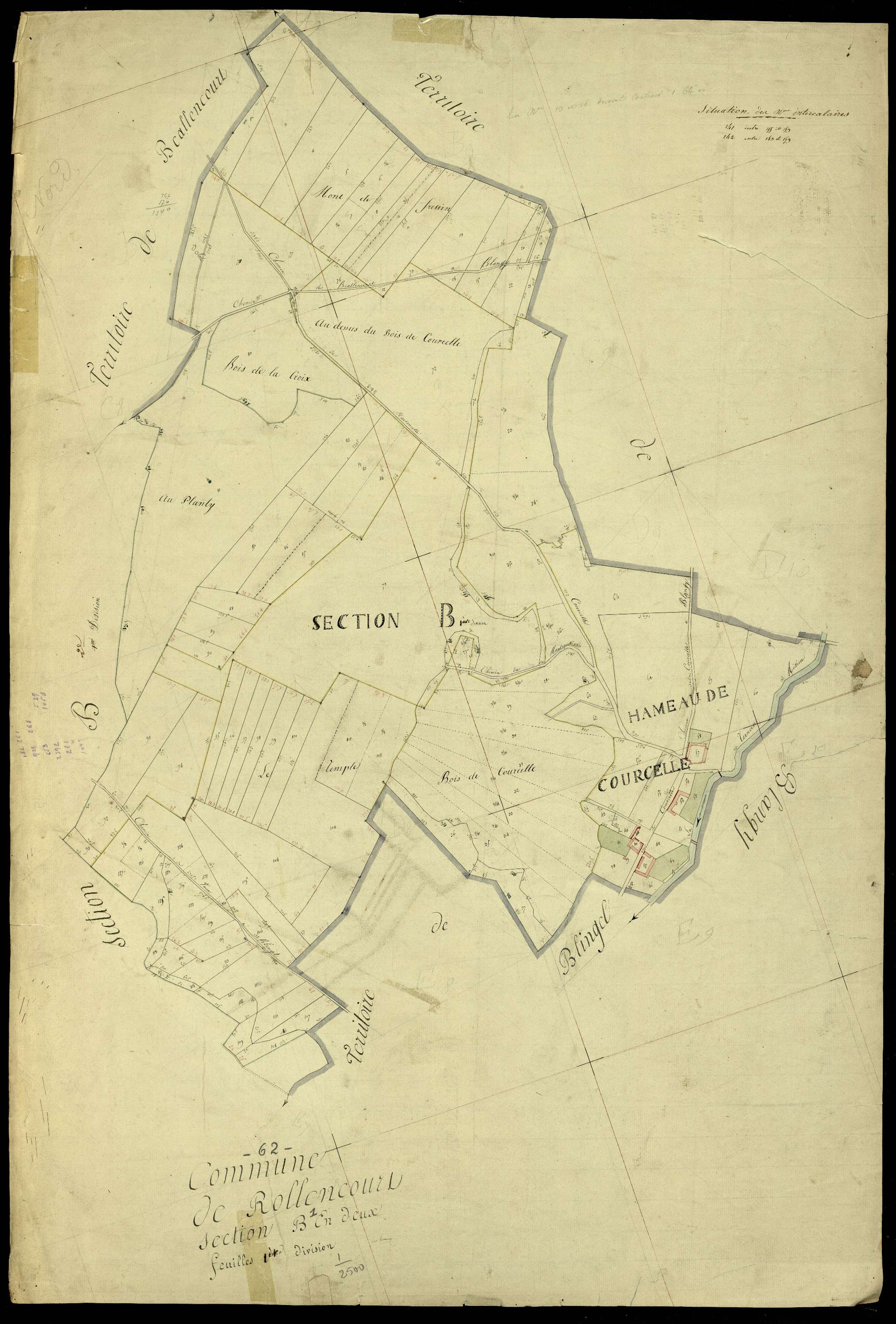 Rollancourt - Section B, 1re feuille