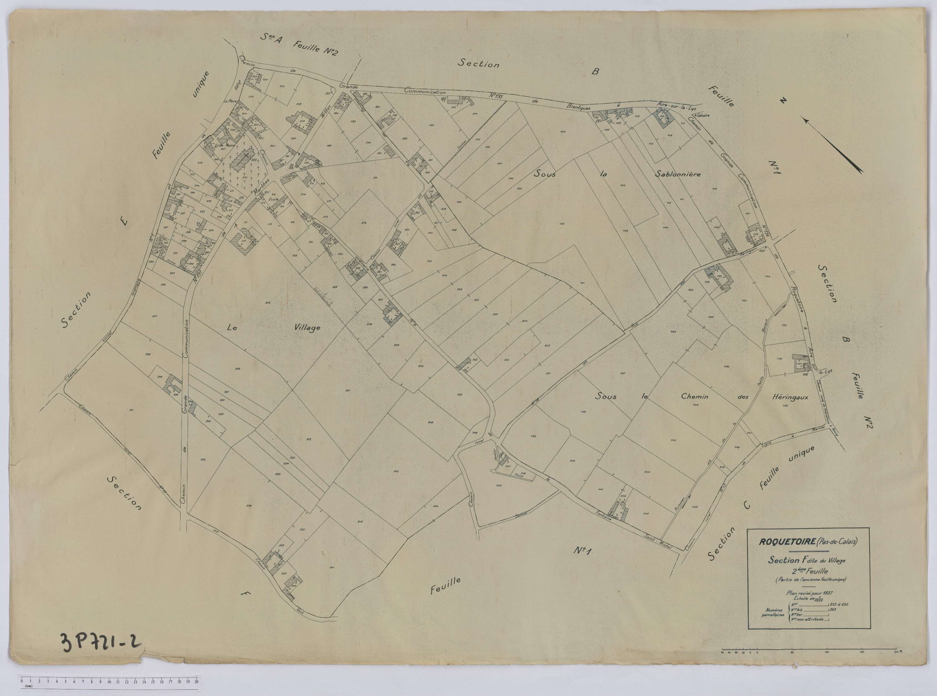 Roquetoire - Section F, feuille 2.