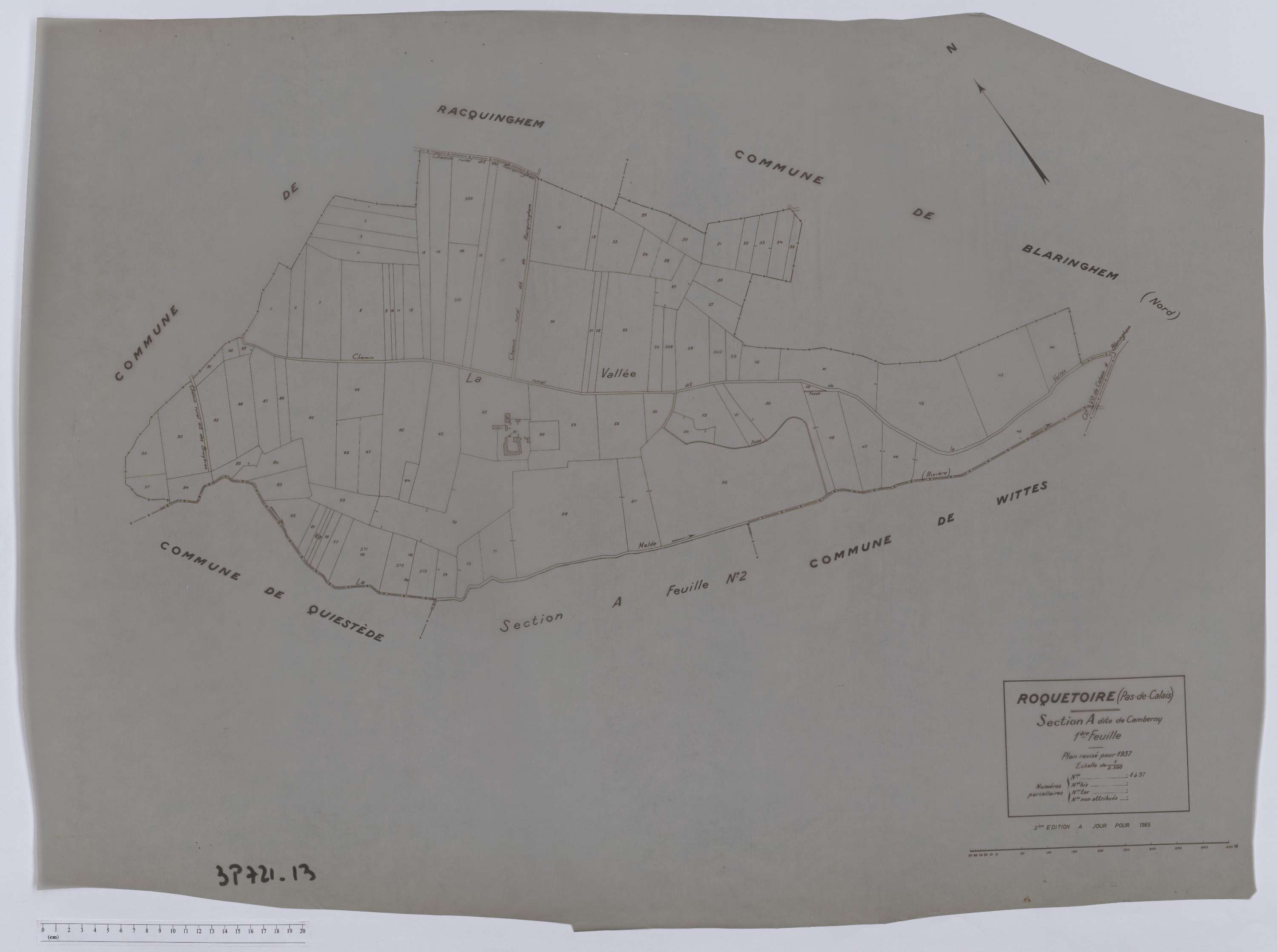 Roquetoire - Section A, feuille 1.