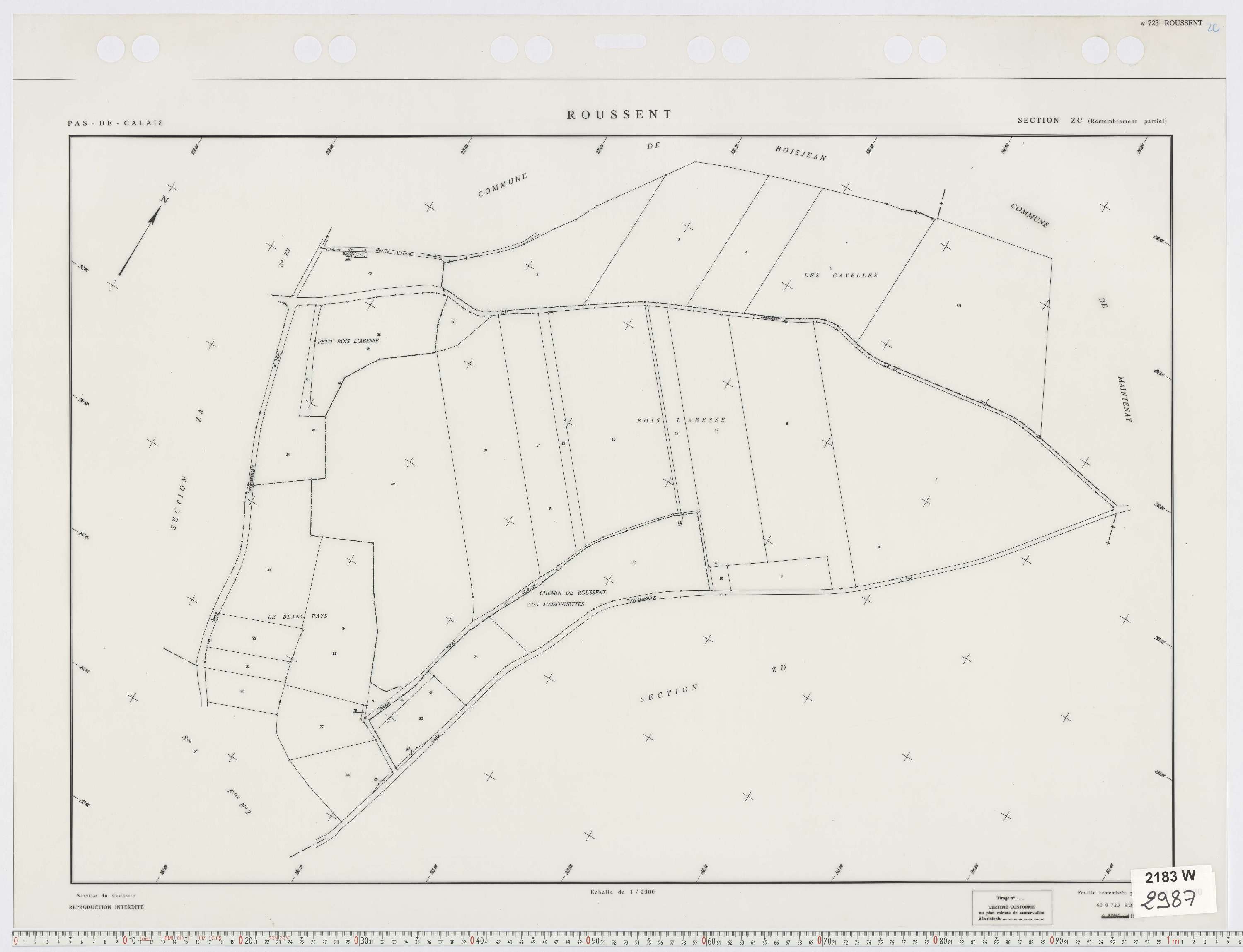 Roussent - Section ZC.