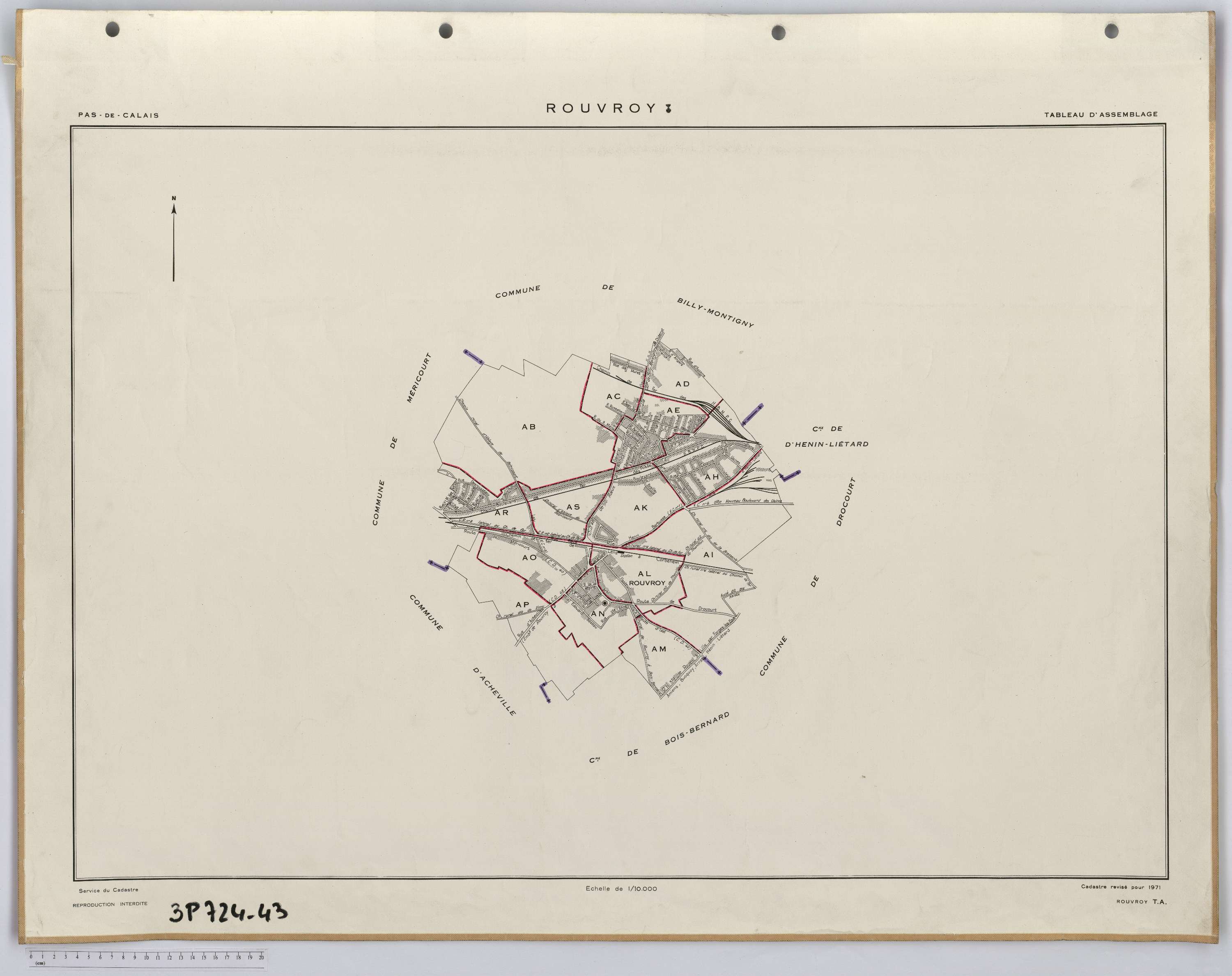 Rouvroy - Tableau d'assemblage.