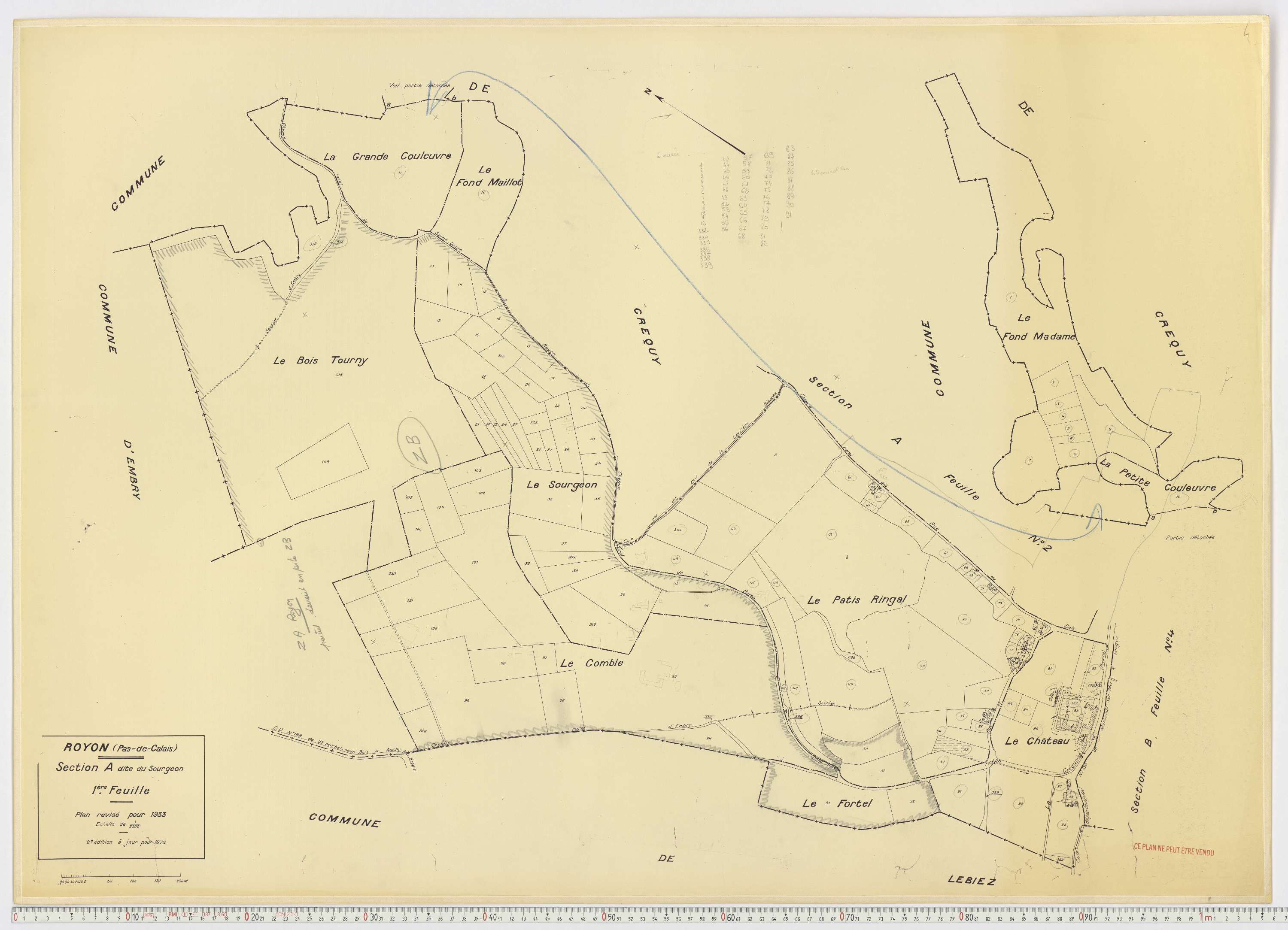 Royon - Section A, feuille 1.