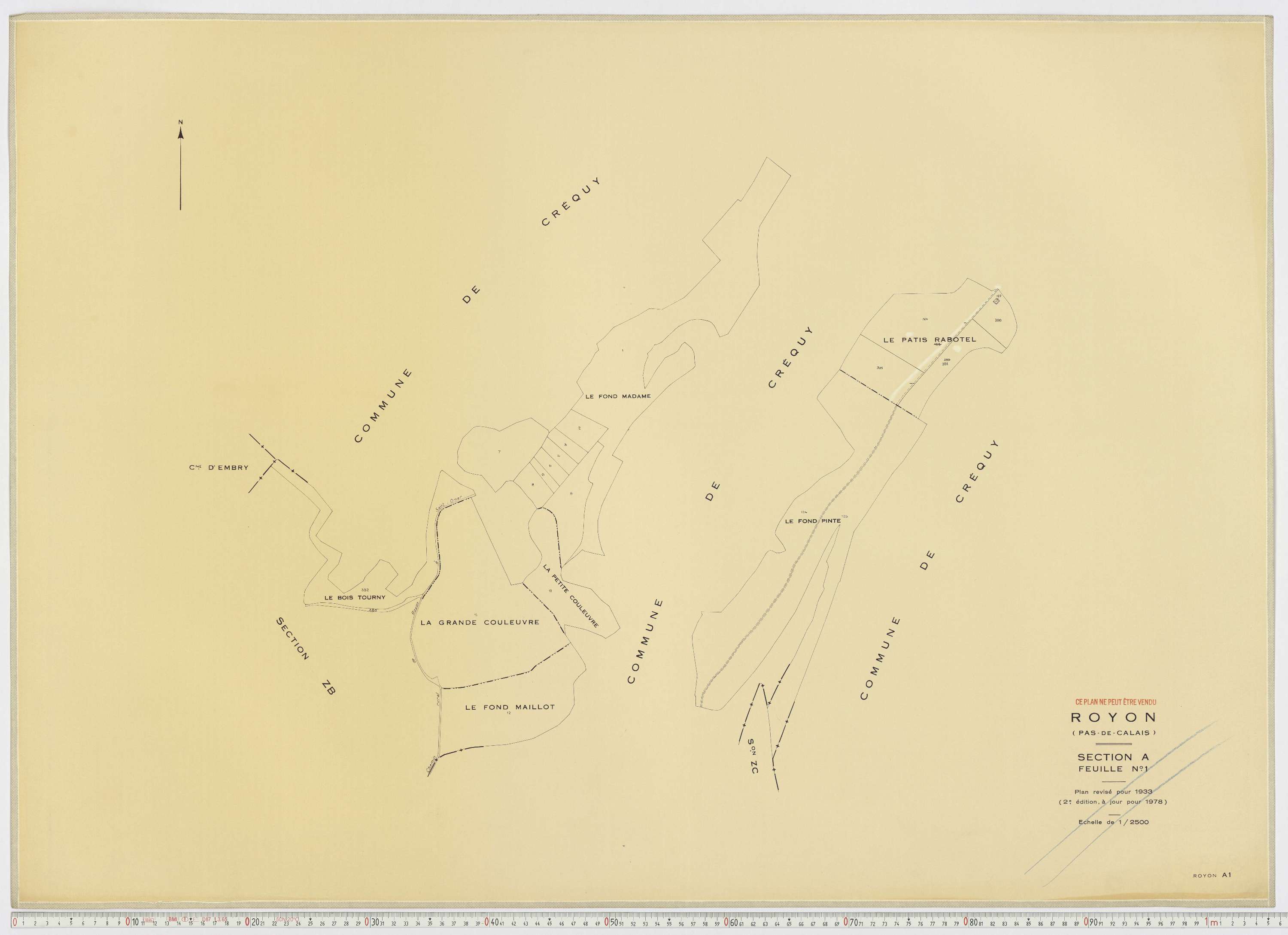 Royon - Section A, feuille 1.