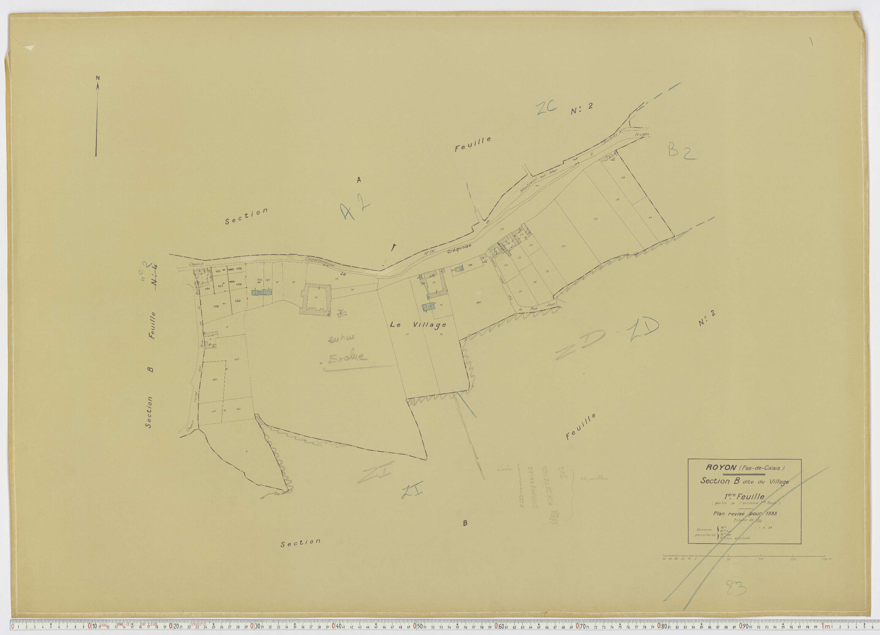 Royon - Section B, feuille 1.