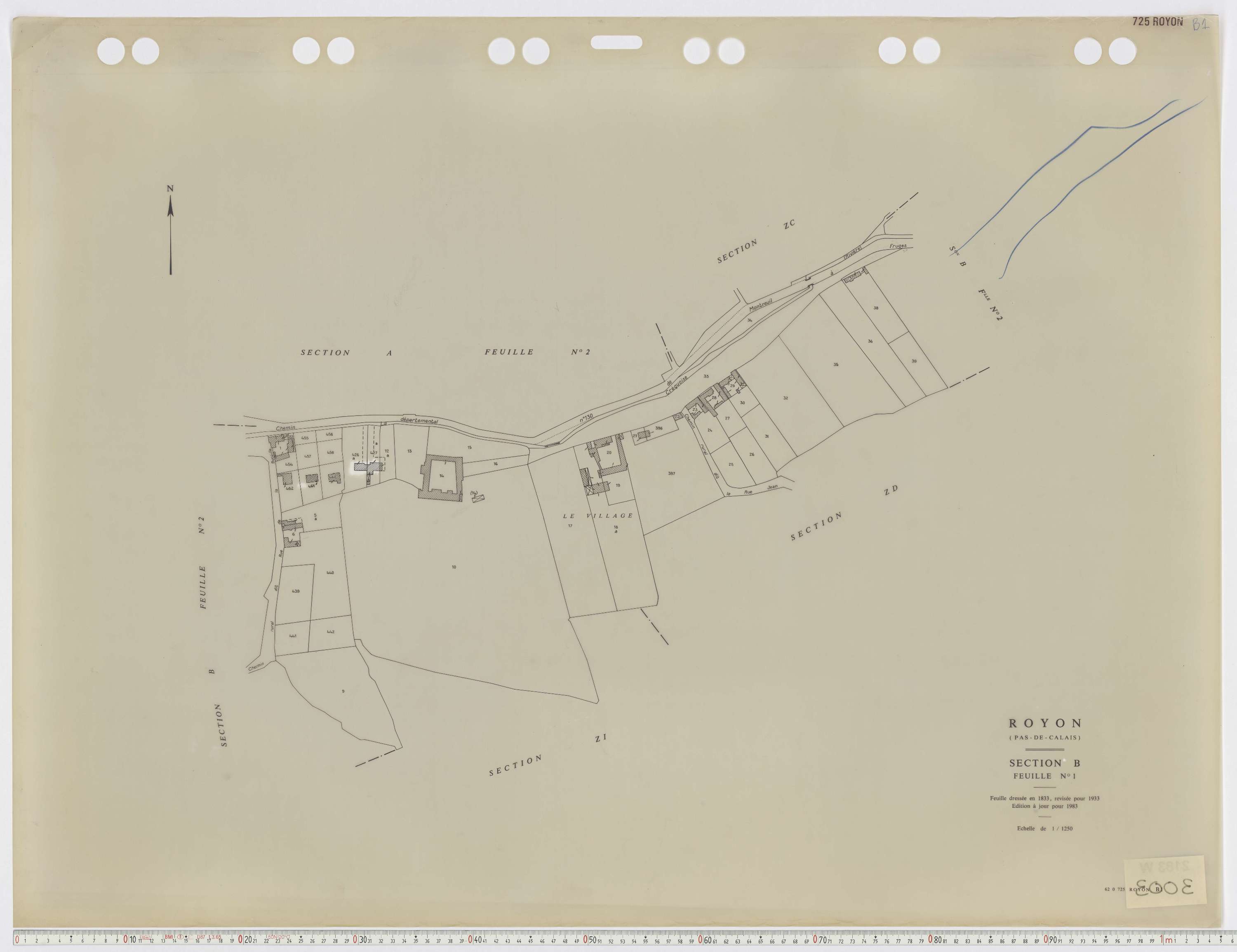Royon - Section B, feuille 1.
